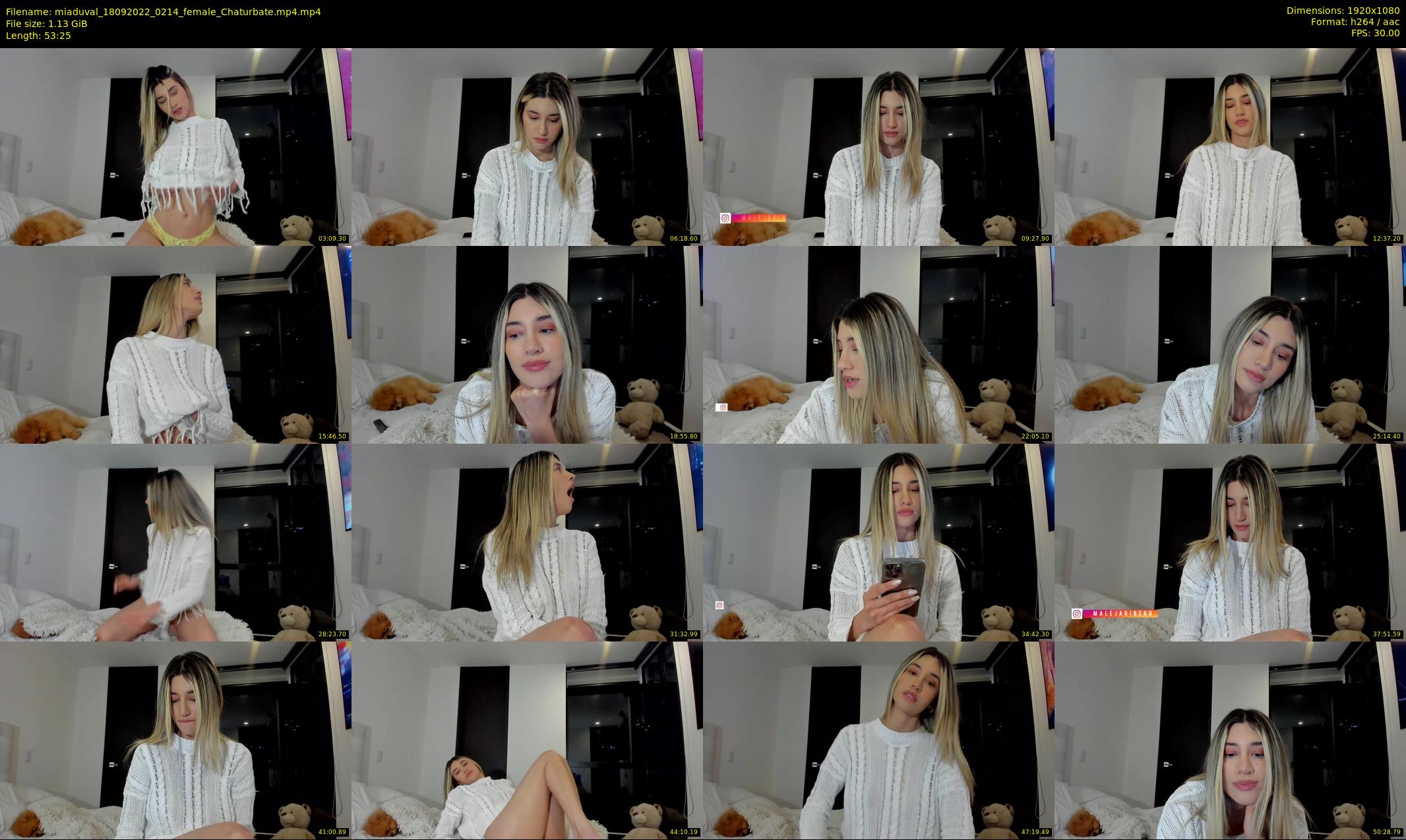 miaduval — 54 minute Chaturbate female cam show recording, 1080p, Sep 18, 2022
