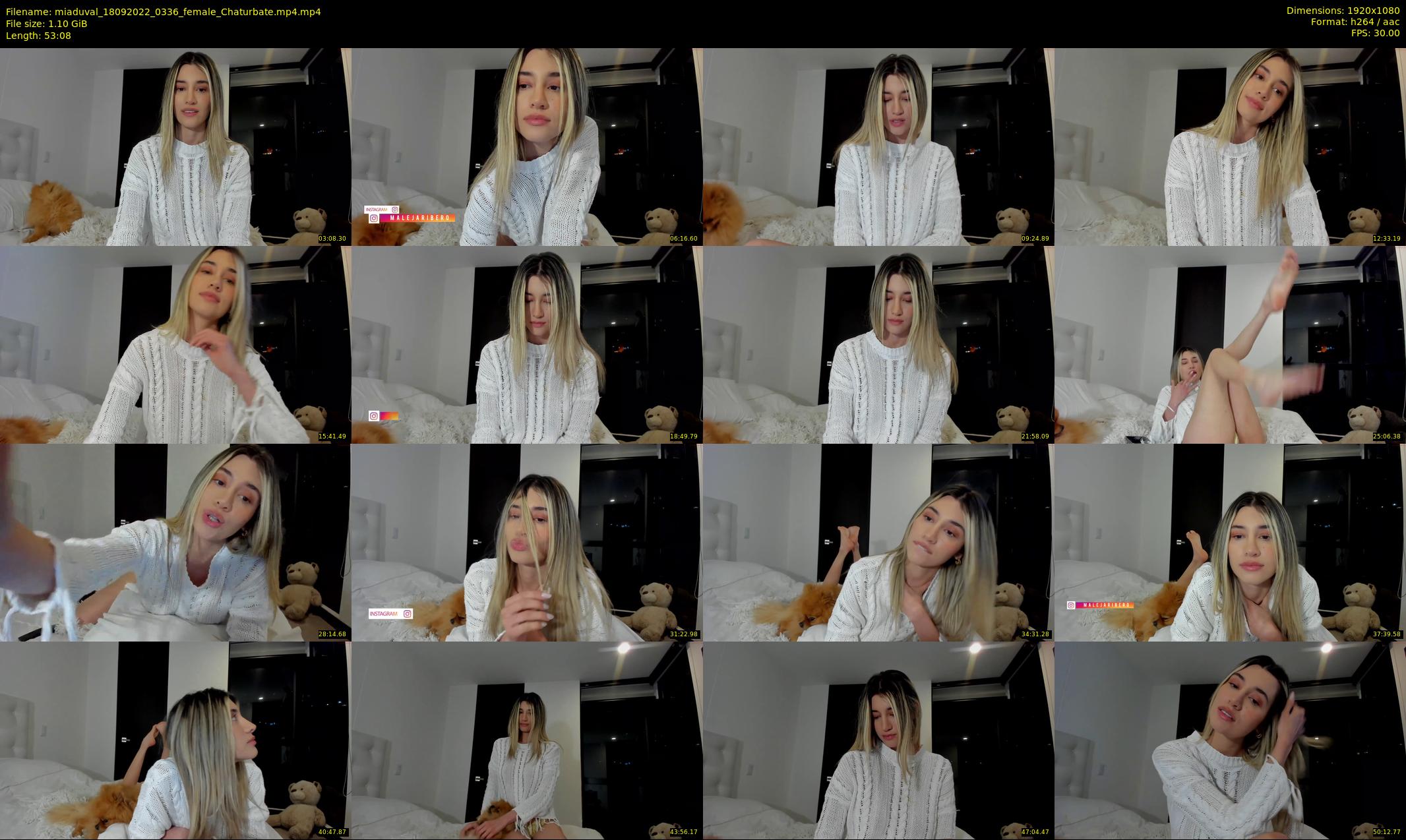 miaduval — 54 minute Chaturbate female cam show recording, 1080p, Sep 18, 2022