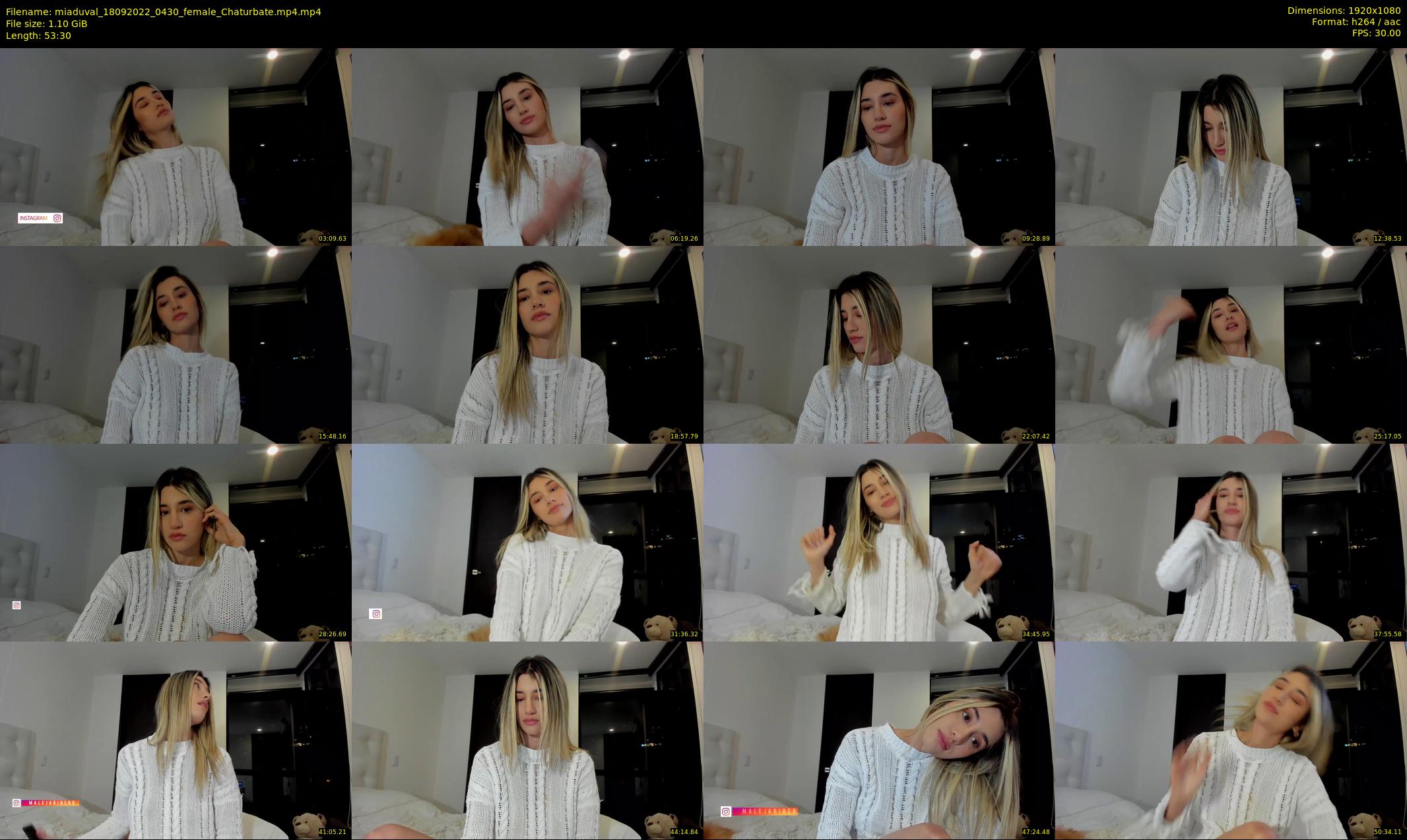 miaduval — 54 minute Chaturbate female cam show recording, 1080p, Sep 18, 2022