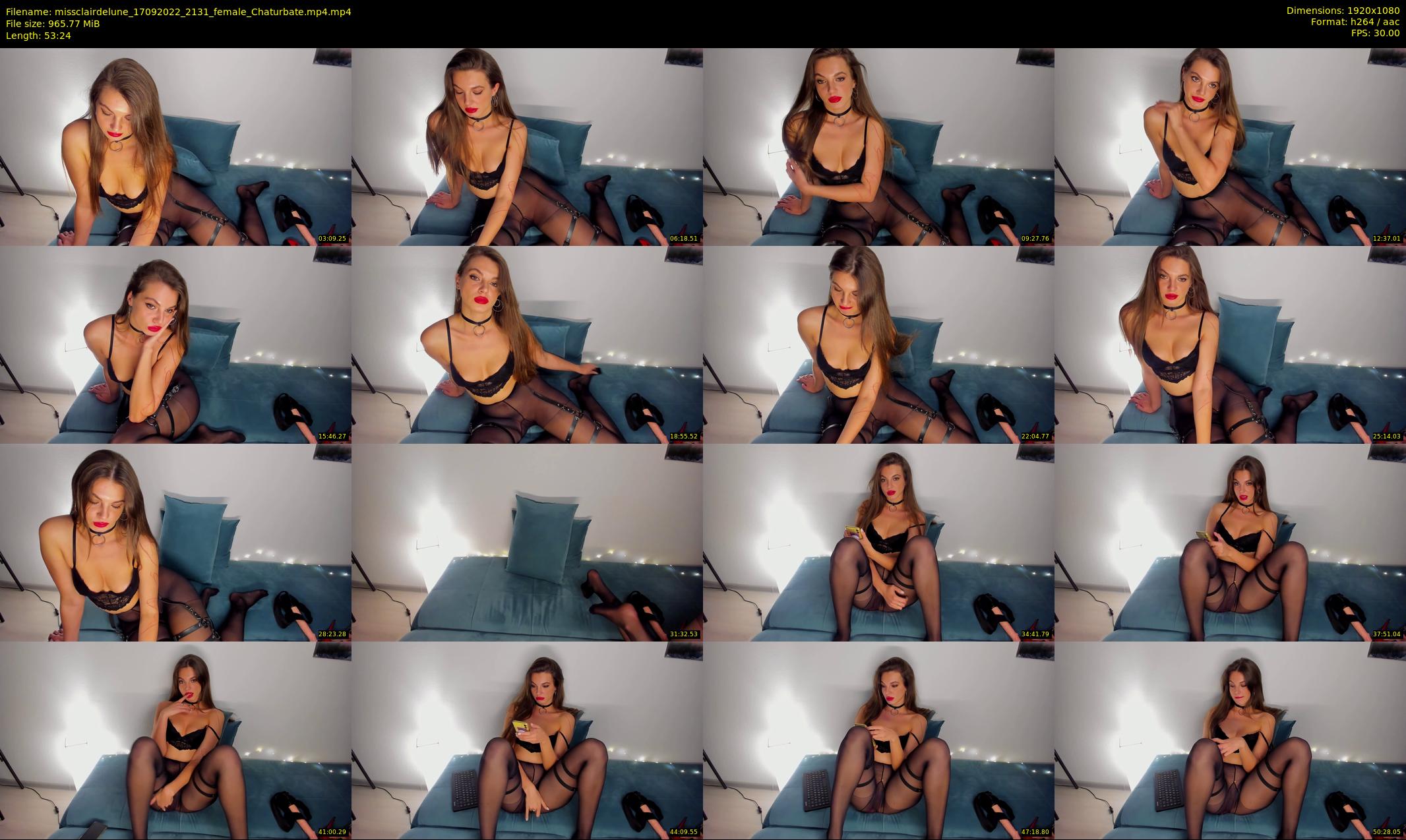missclairdelune — 54 minute Chaturbate female cam show recording, 1080p, Sep 17, 2022
