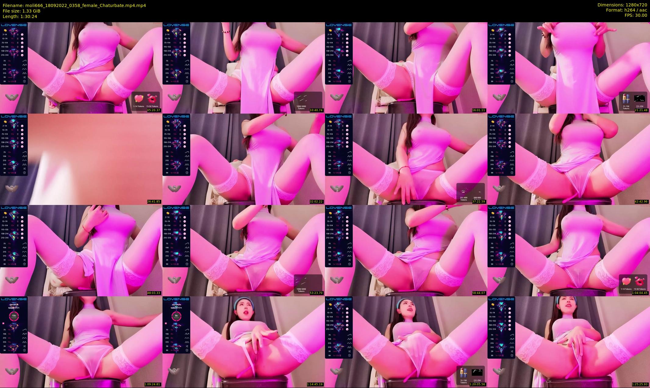 moli666 — 91 minute Chaturbate female cam show recording, 720p, Sep 18, 2022