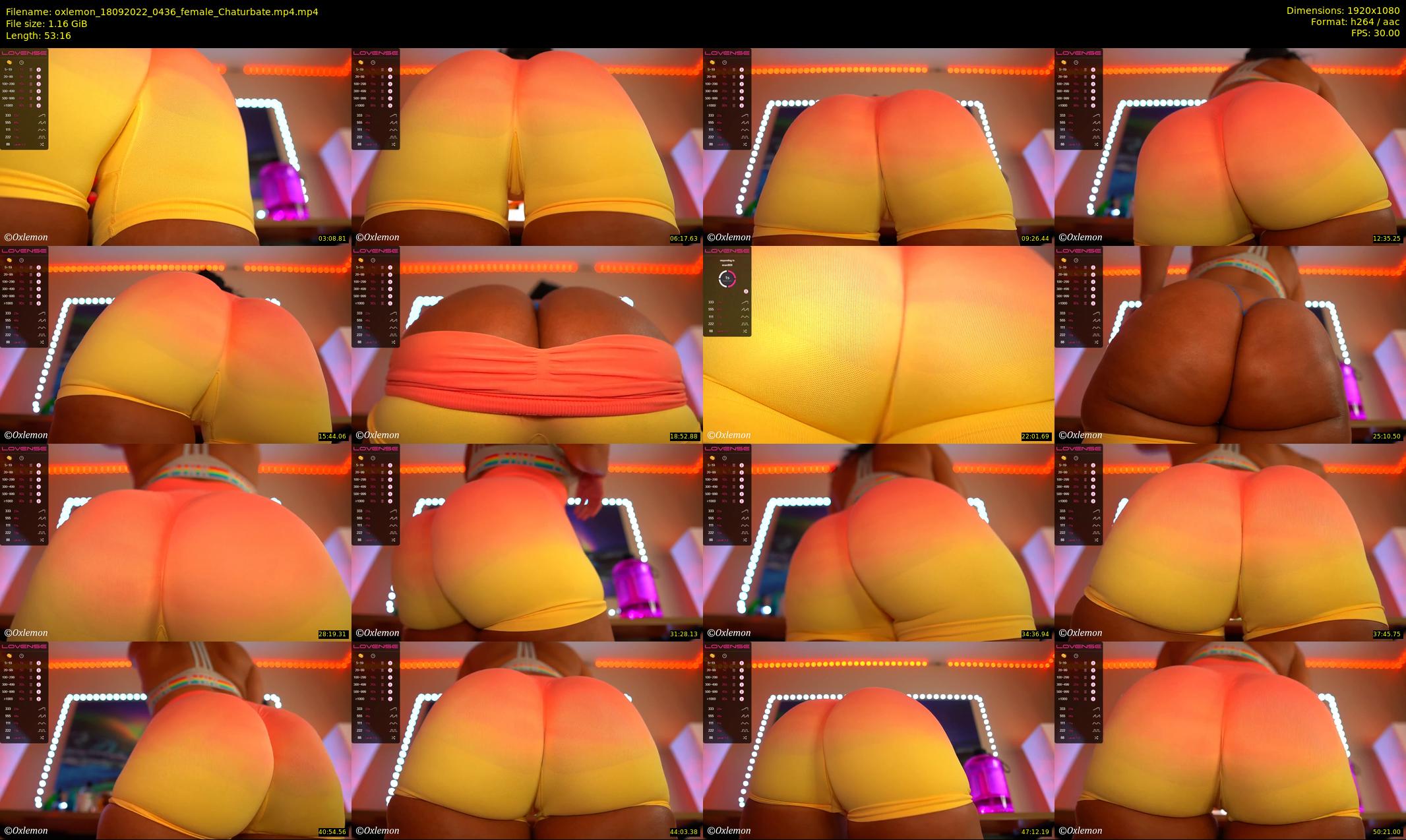 oxlemon — 54 minute Chaturbate female cam show recording, 1080p, Sep 18, 2022