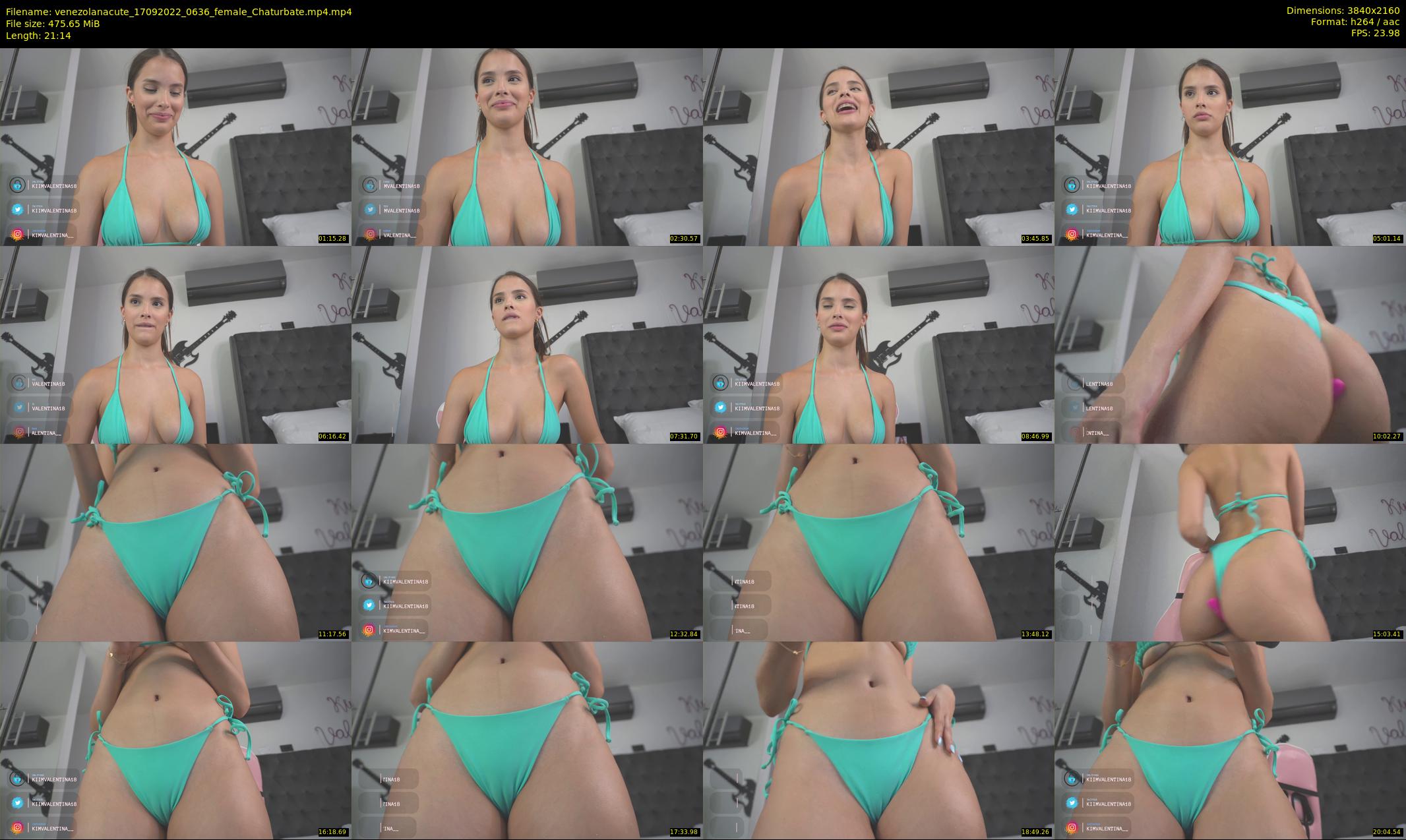 venezolanacute — 22 minute Chaturbate female cam show recording, 4K, Sep 17, 2022