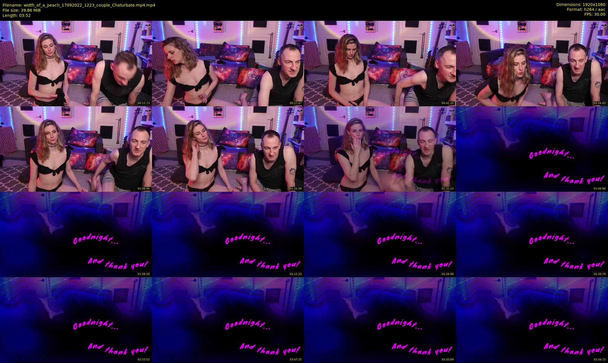 width_of_a_peach — 4 minute Chaturbate couple cam show recording, 1080p, Sep 17, 2022