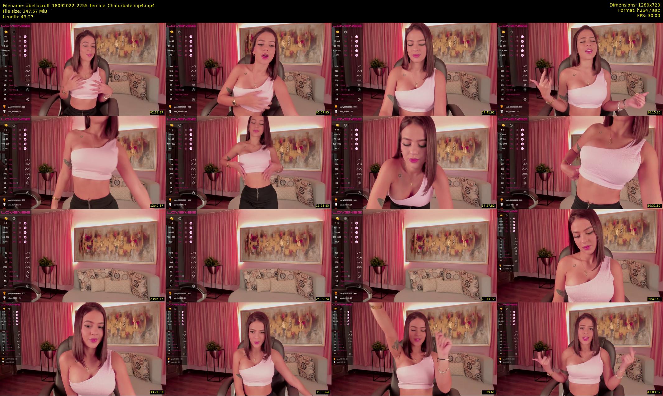 abellacroft — 44 minute Chaturbate female cam show recording, 720p, Sep 18, 2022