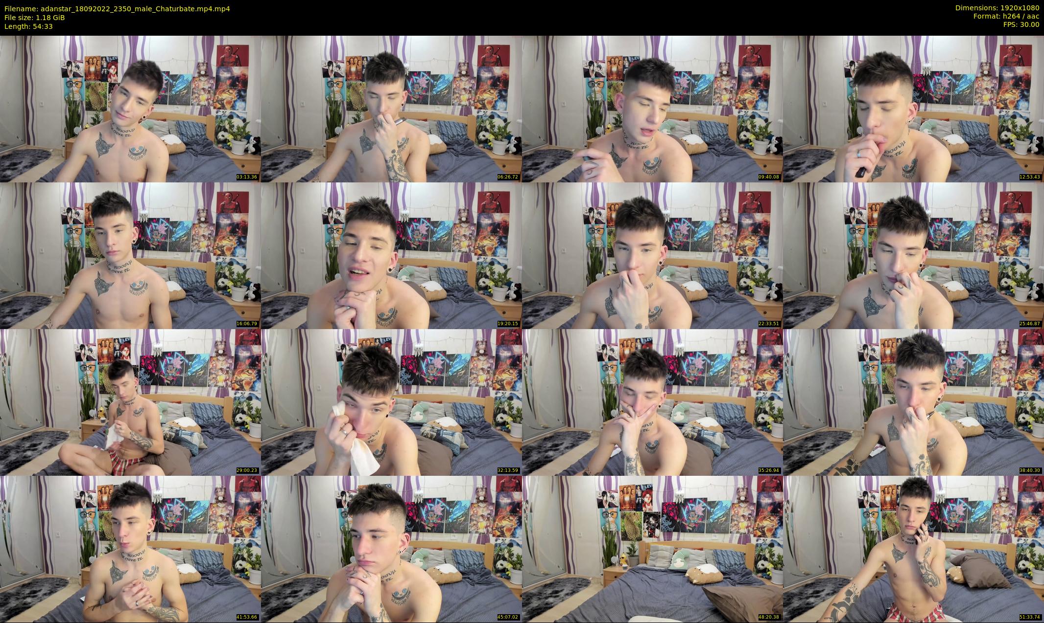 adanstar — 55 minute Chaturbate male cam show recording, 1080p, Sep 18, 2022