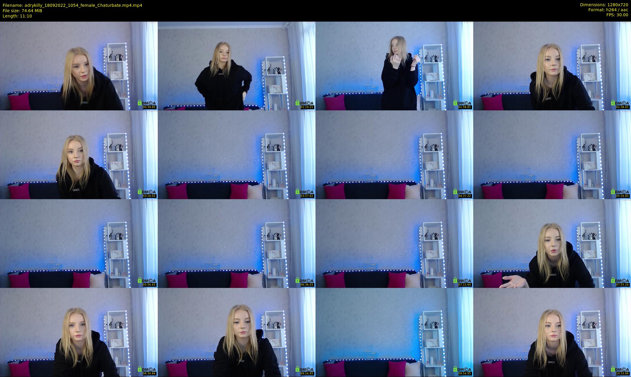 adrykilly — 12 minute Chaturbate female cam show recording, 720p, Sep 18, 2022
