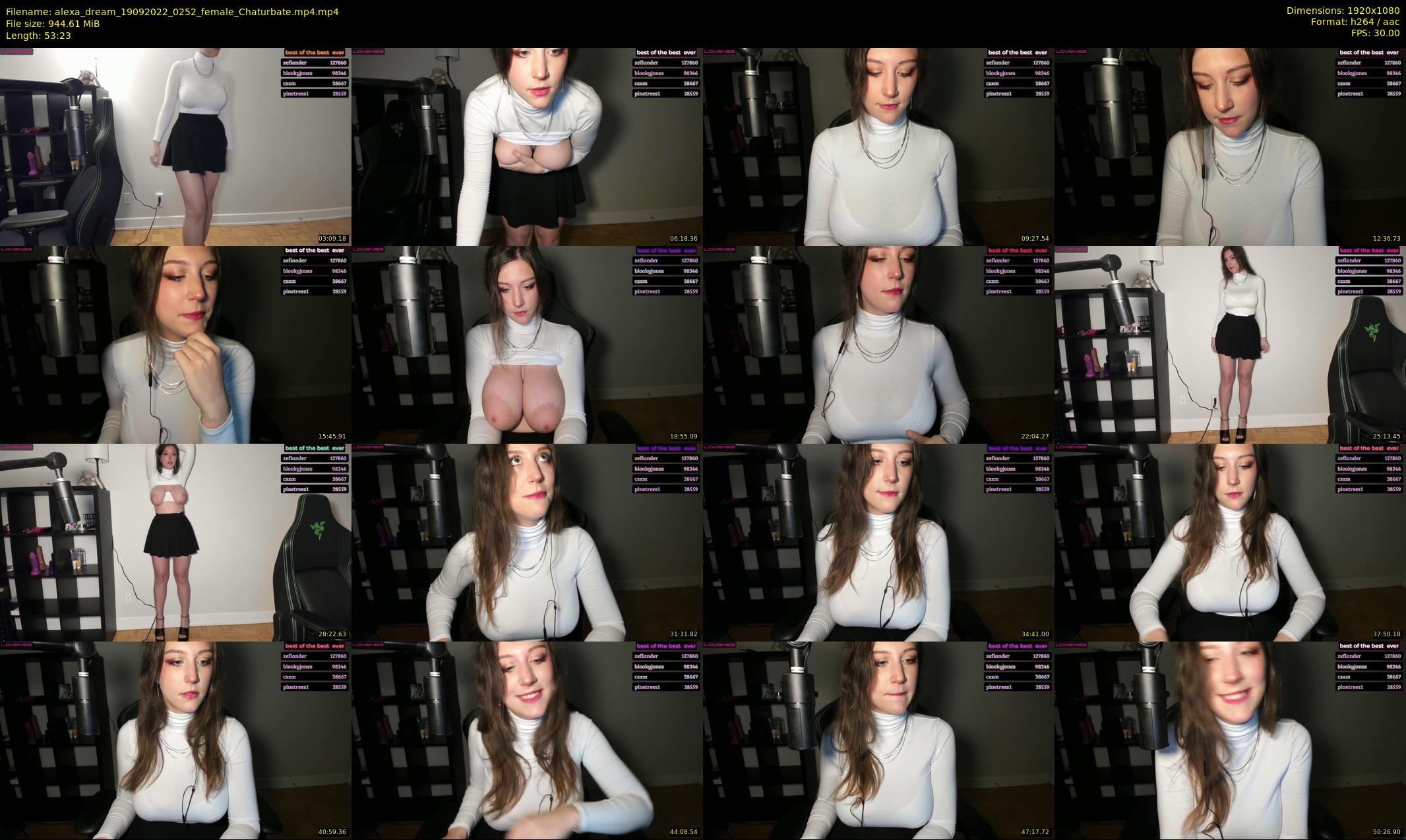 alexa_dream — 54 minute Chaturbate female cam show recording, 1080p, Sep 19, 2022