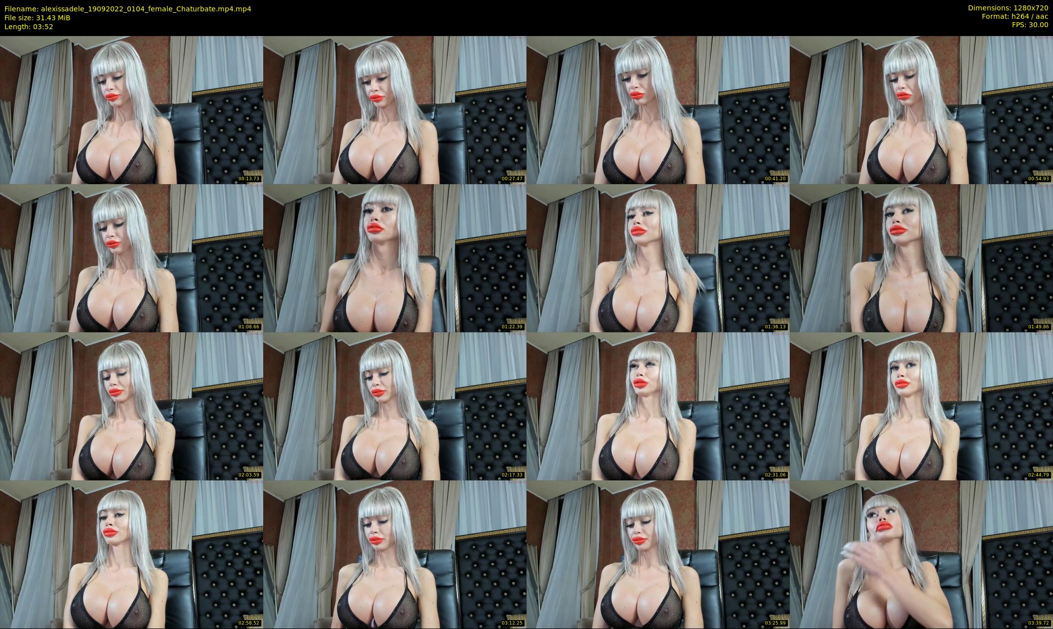 alexissadele — 4 minute Chaturbate female cam show recording, 720p, Sep 19, 2022