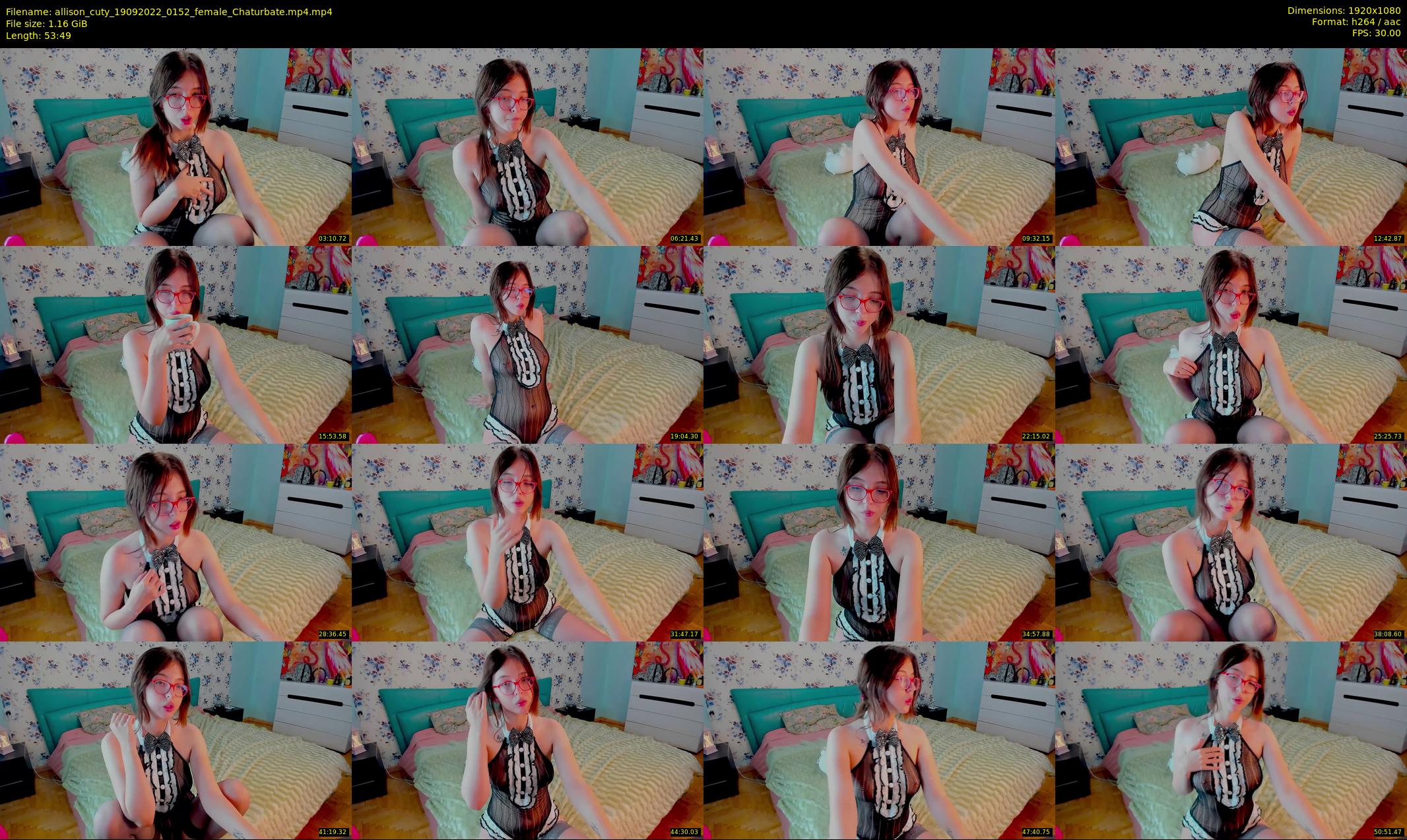 allison_cuty — 54 minute Chaturbate female cam show recording, 1080p, Sep 19, 2022