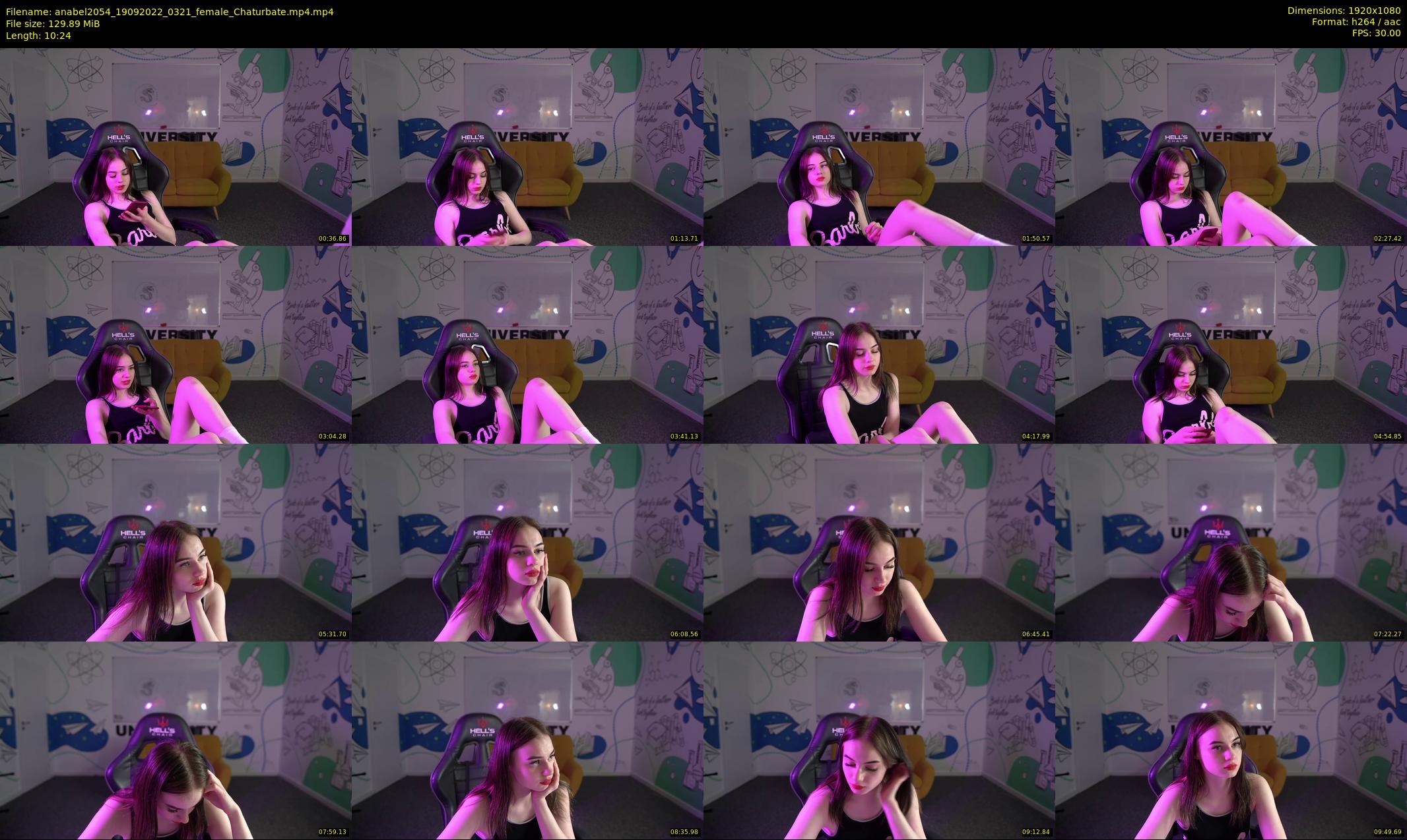 anabel2054 — 11 minute Chaturbate female cam show recording, 1080p, Sep 19, 2022
