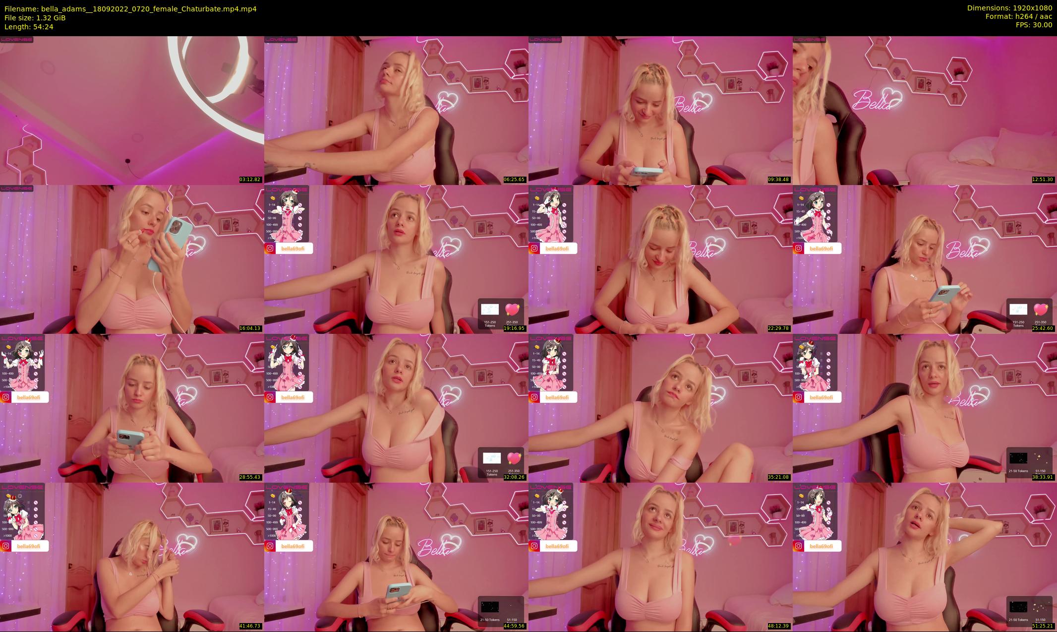 bella_adams_ — 55 minute Chaturbate female cam show recording, 1080p, Sep 18, 2022