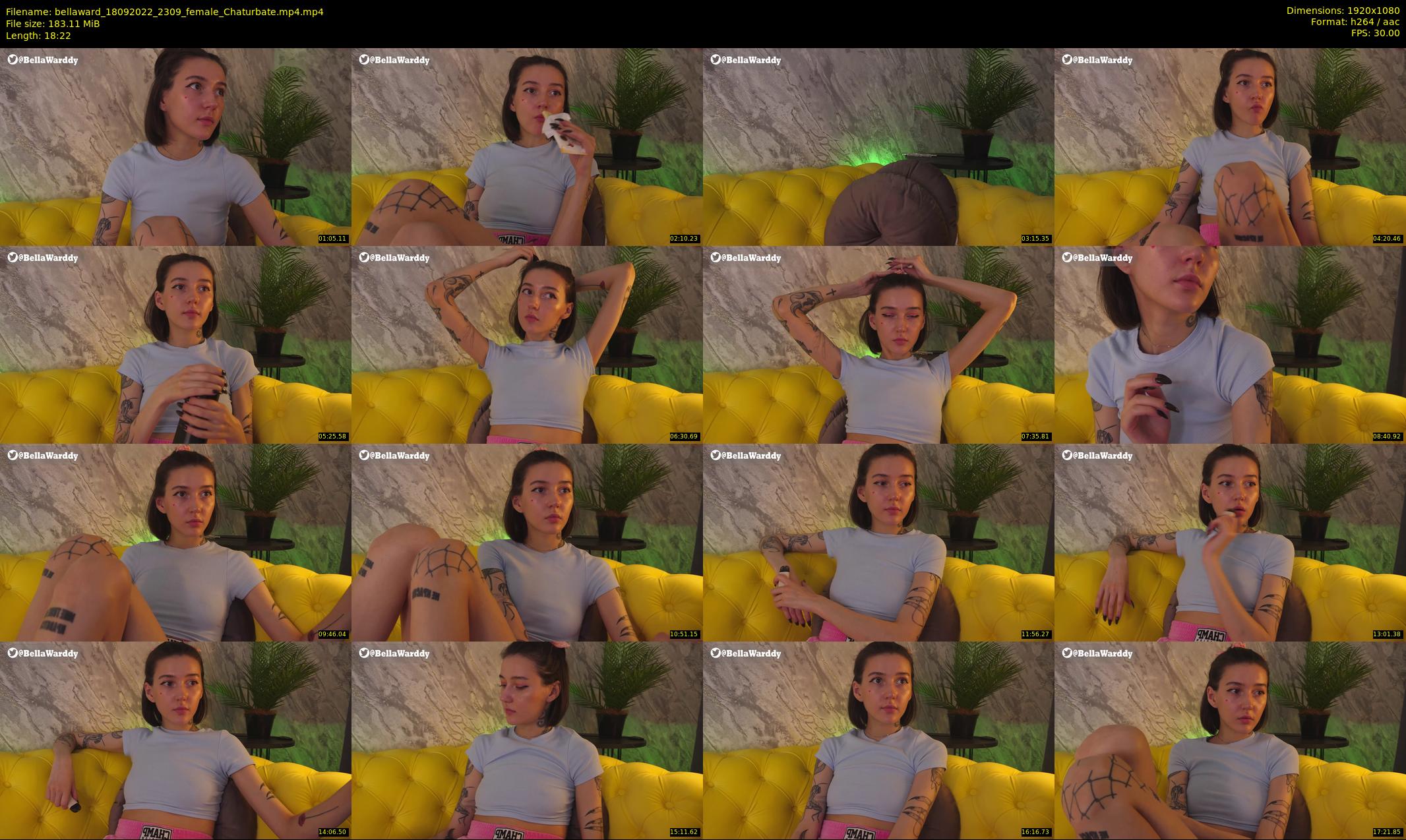 bellaward — 19 minute Chaturbate female cam show recording, 1080p, Sep 18, 2022