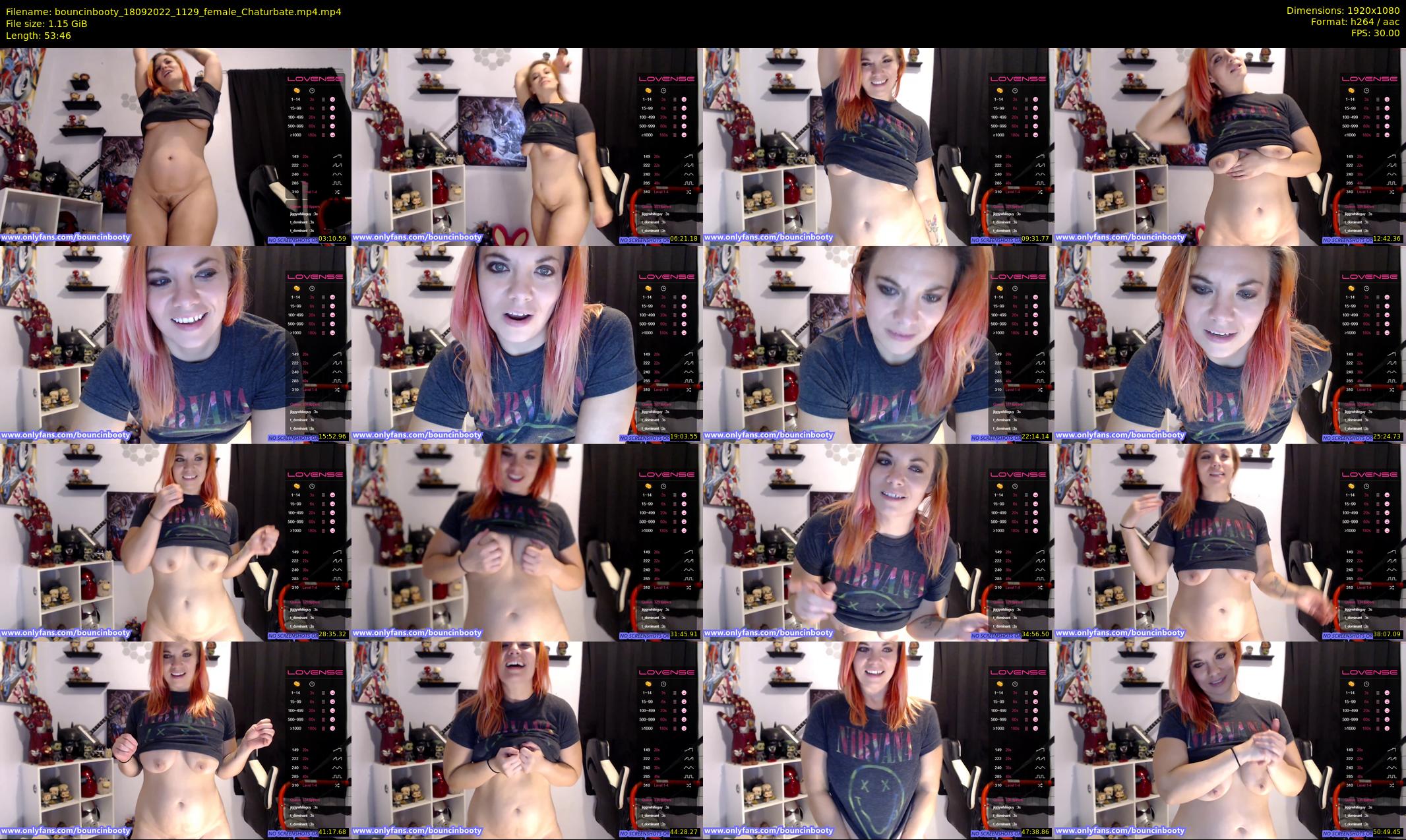 bouncinbooty — 54 minute Chaturbate female cam show recording, 1080p, Sep 18, 2022