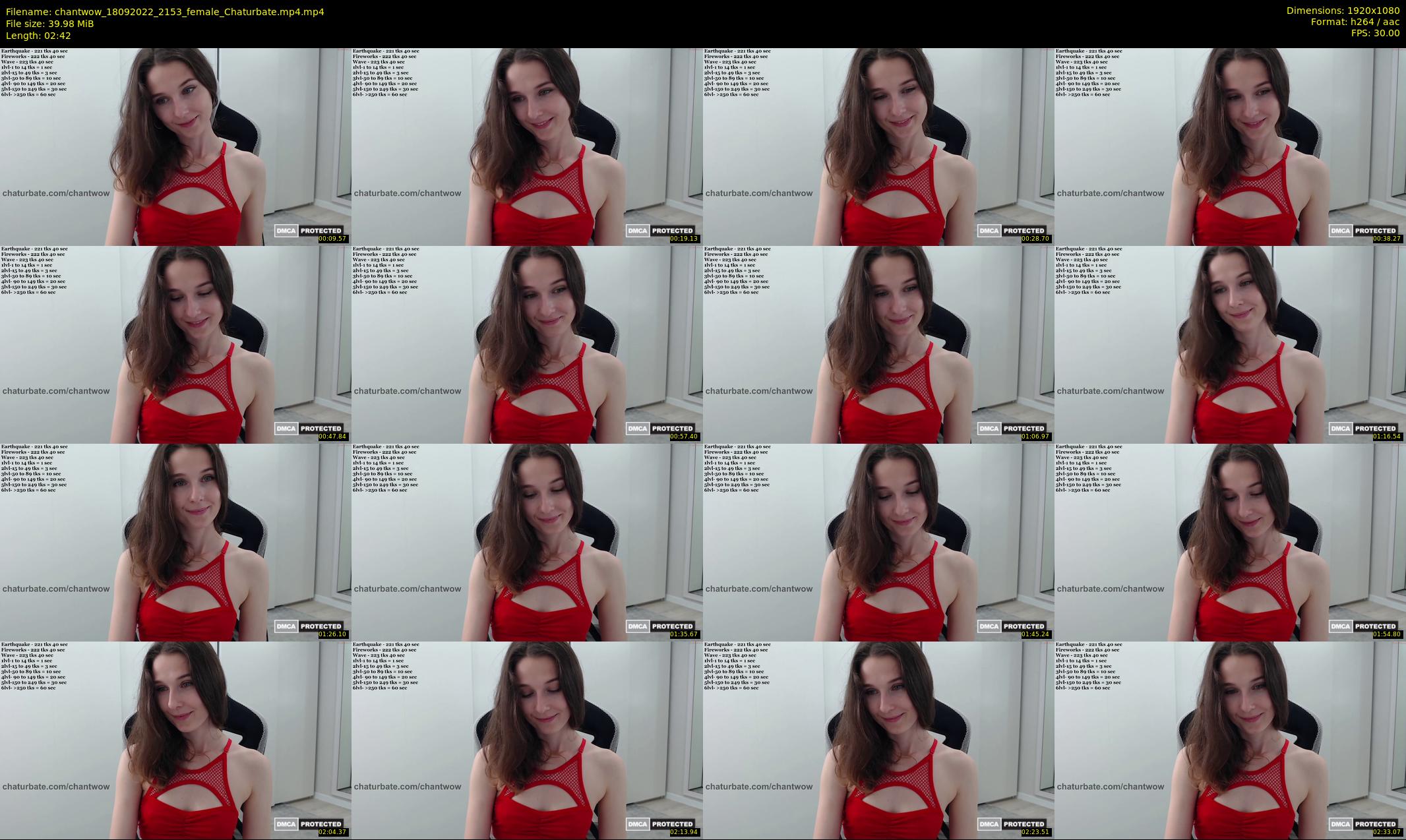 chantwow — 3 minute Chaturbate female cam show recording, 1080p, Sep 18, 2022