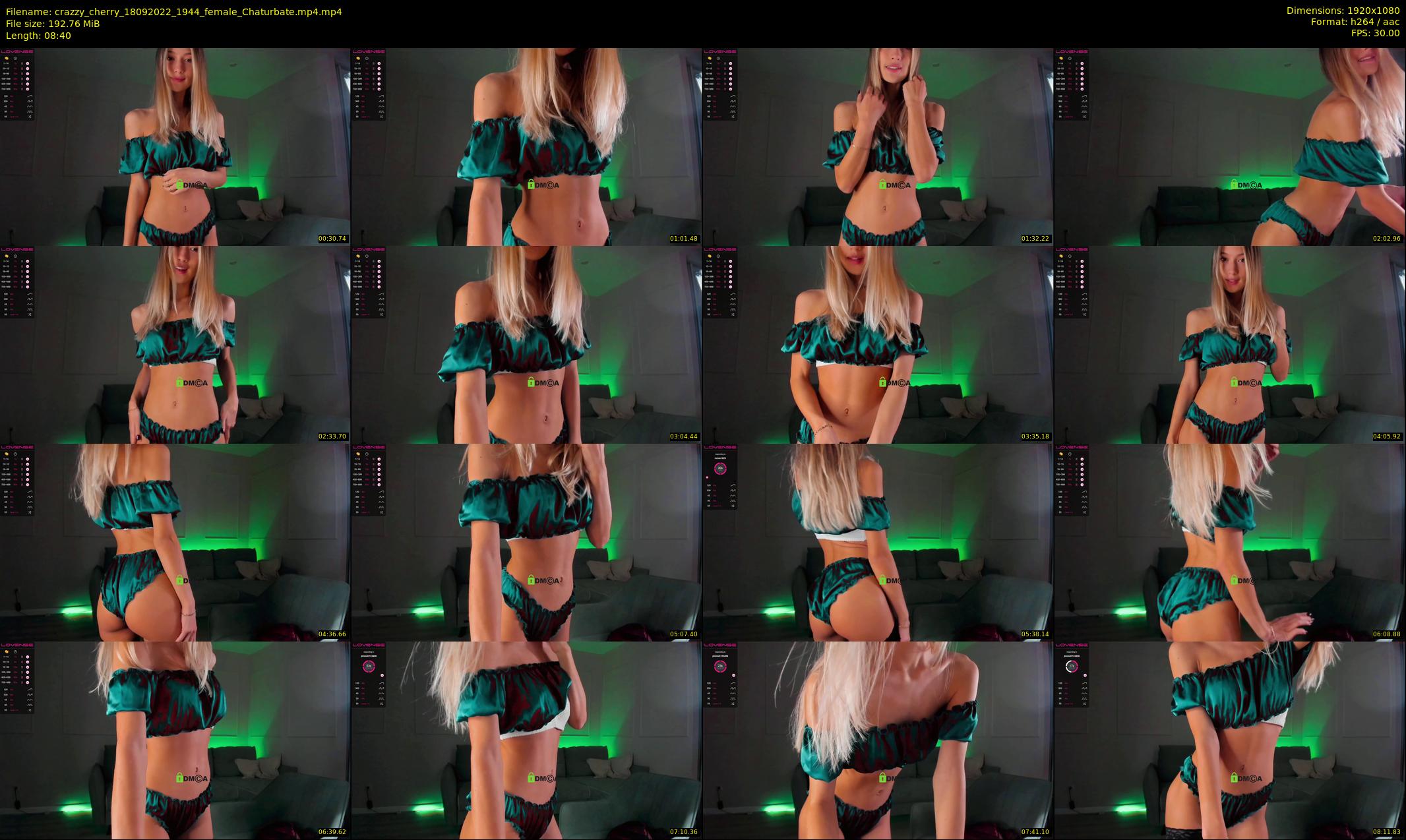 crazzy_cherry — 9 minute Chaturbate female cam show recording, 1080p, Sep 18, 2022