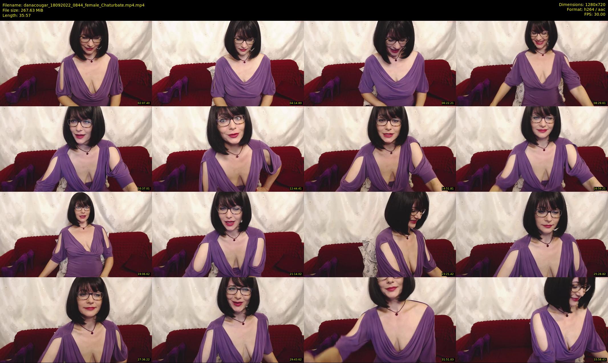danacougar — 36 minute Chaturbate female cam show recording, 720p, Sep 18, 2022
