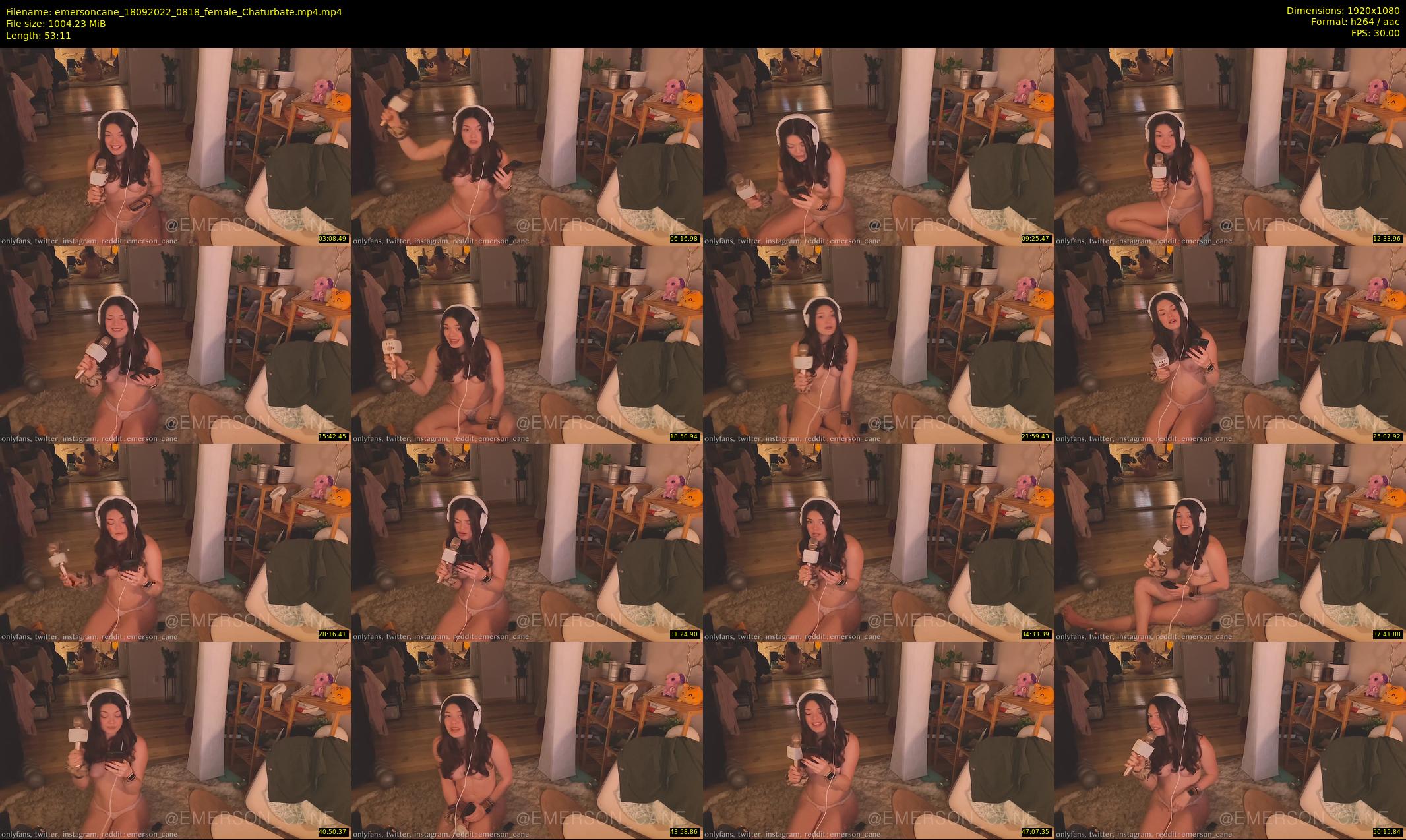 emersoncane — 54 minute Chaturbate female cam show recording, 1080p, Sep 18, 2022