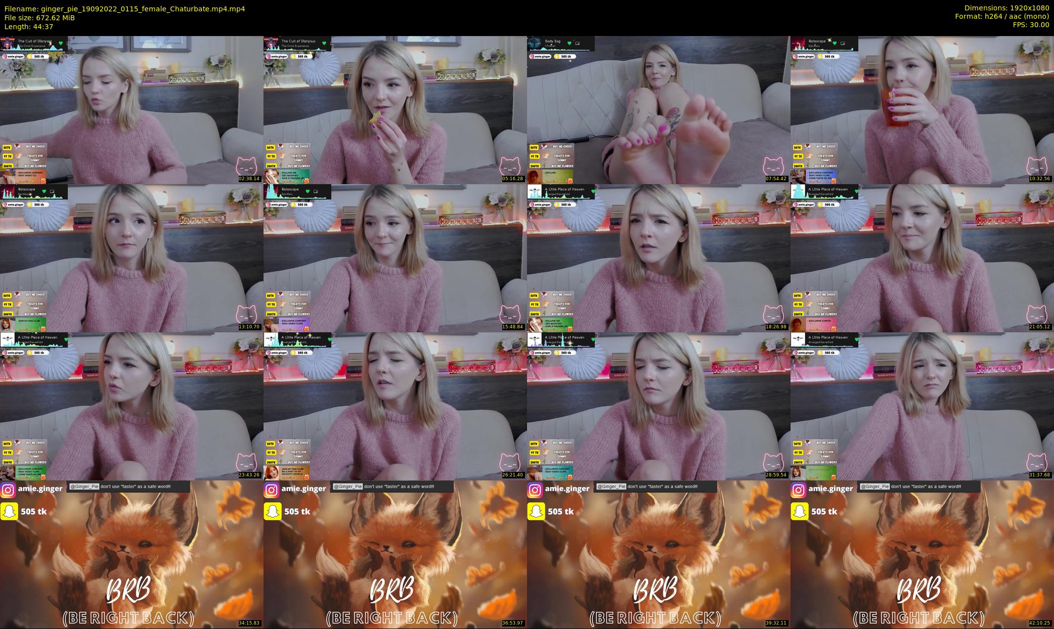ginger_pie — 45 minute Chaturbate female cam show recording, 1080p, Sep 19, 2022