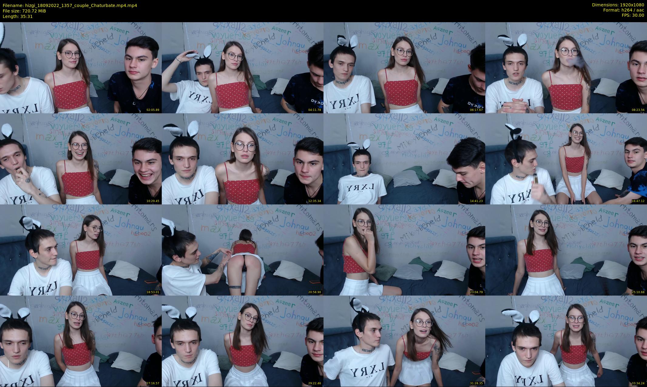 hizgi — 36 minute Chaturbate couple cam show recording, 1080p, Sep 18, 2022