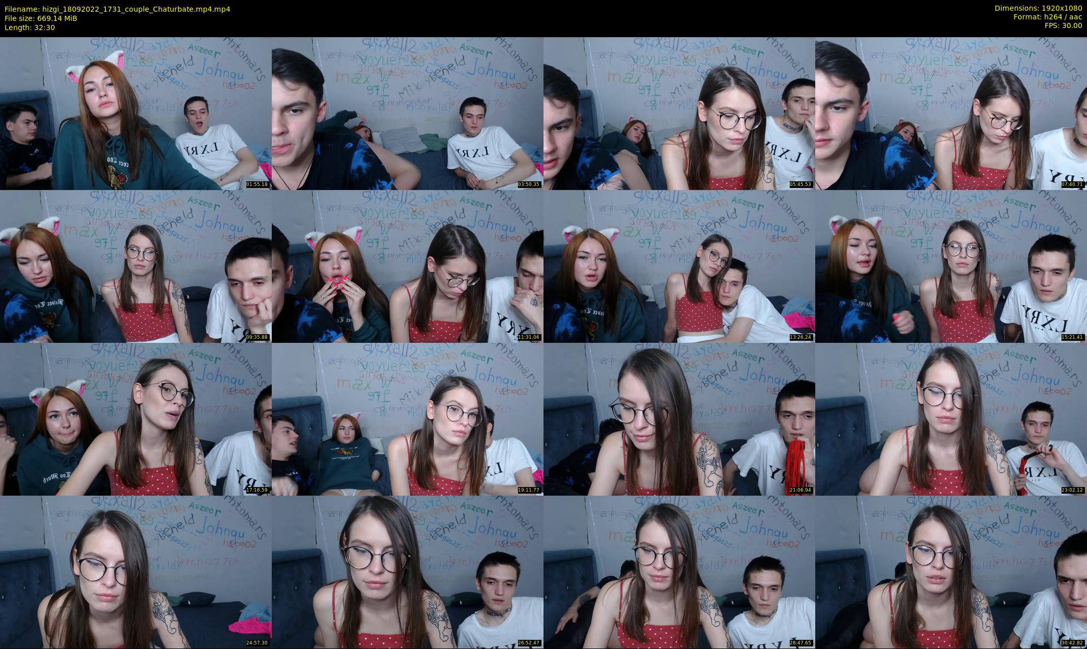 hizgi — 33 minute Chaturbate couple cam show recording, 1080p, Sep 18, 2022