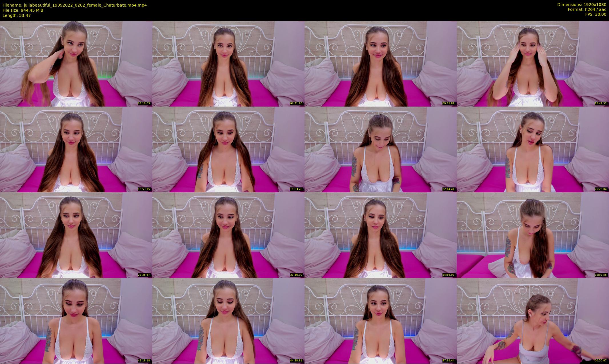juliabeautiful — 54 minute Chaturbate female cam show recording, 1080p, Sep 19, 2022