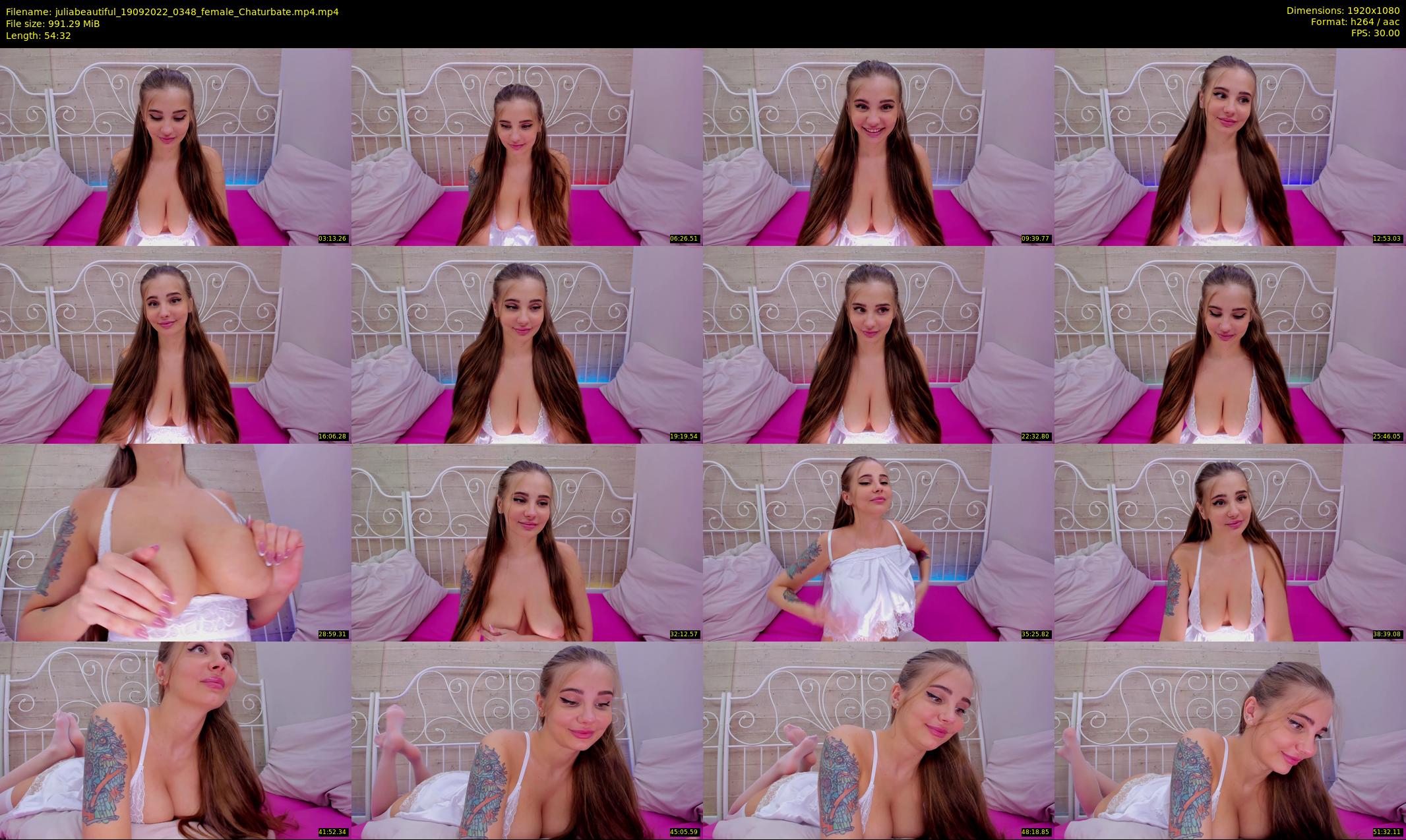 juliabeautiful — 55 minute Chaturbate female cam show recording, 1080p, Sep 19, 2022