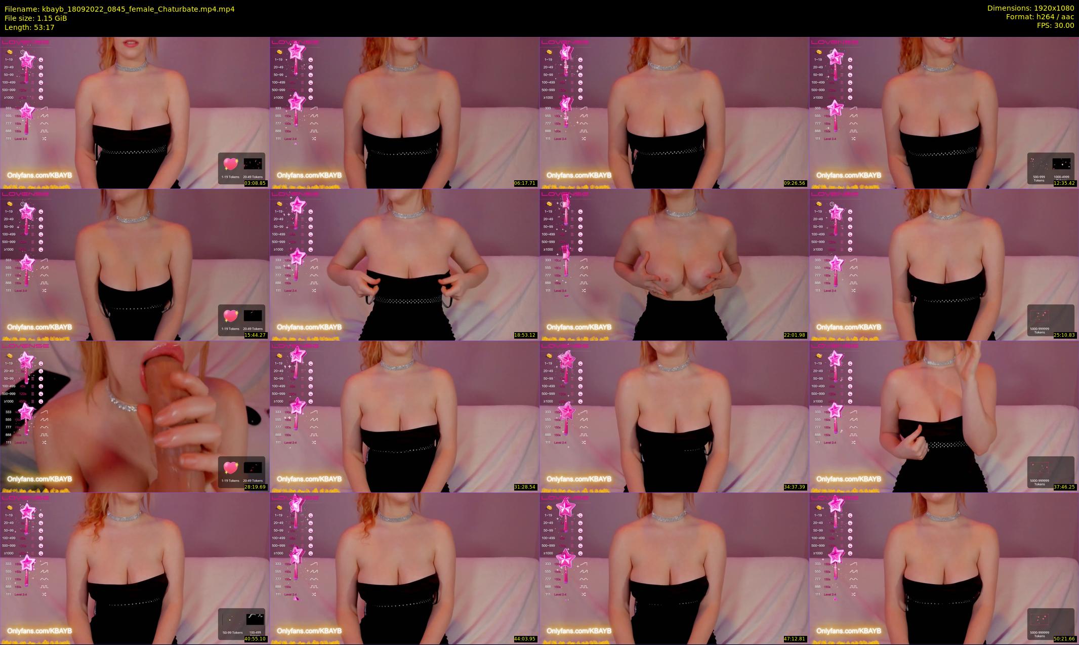 kbayb — 54 minute Chaturbate female cam show recording, 1080p, Sep 18, 2022