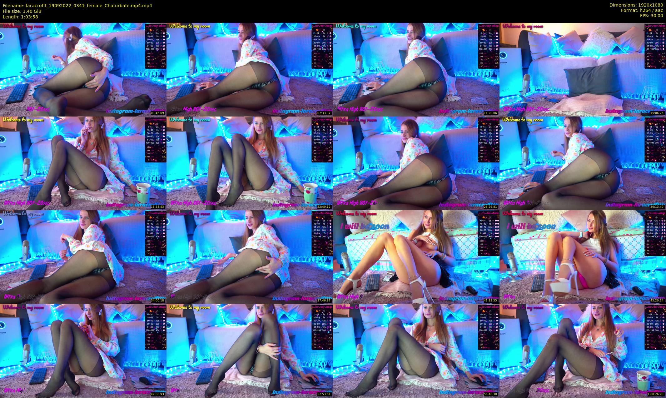 laracroftt — 64 minute Chaturbate female cam show recording, 1080p, Sep 19, 2022
