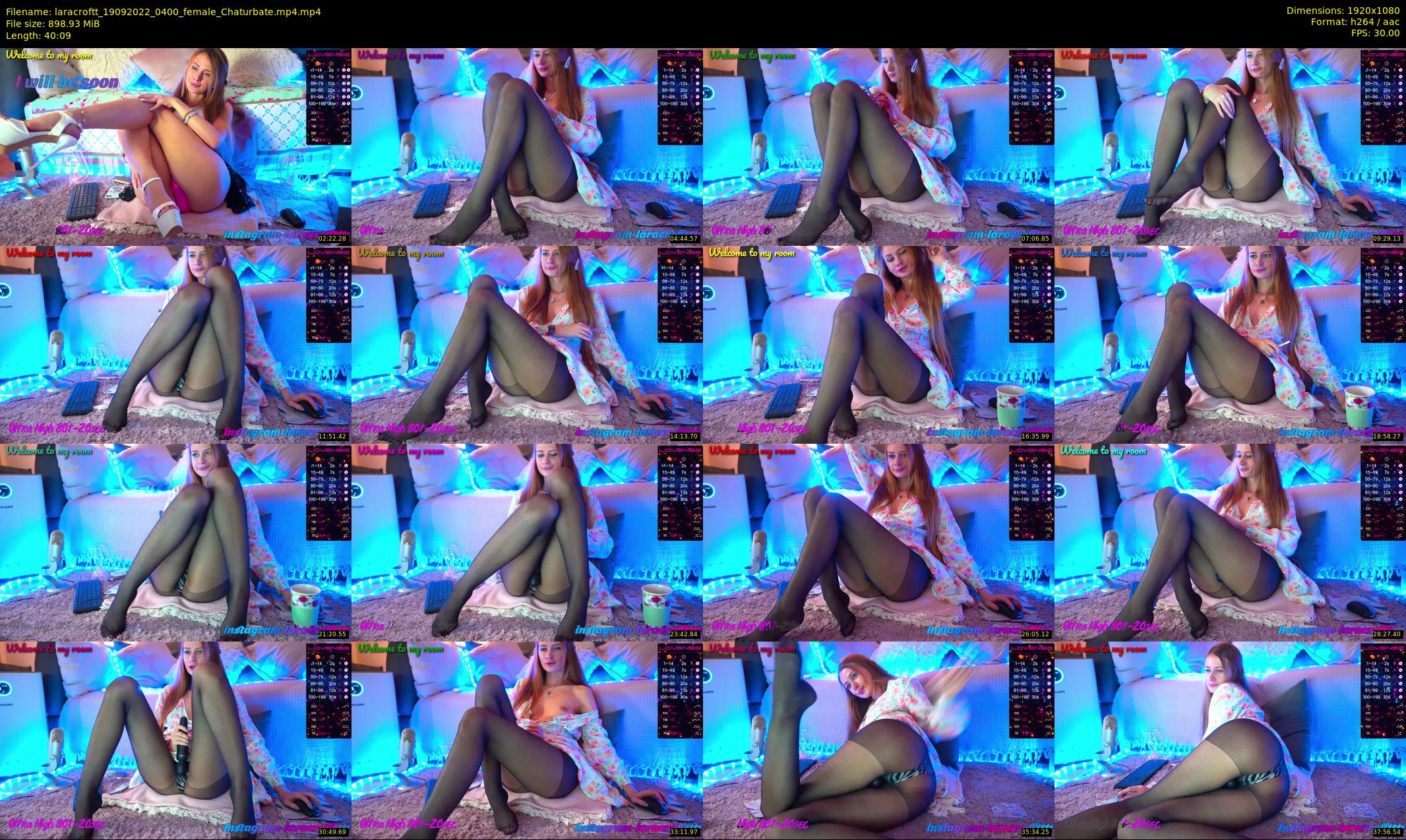 laracroftt — 41 minute Chaturbate female cam show recording, 1080p, Sep 19, 2022