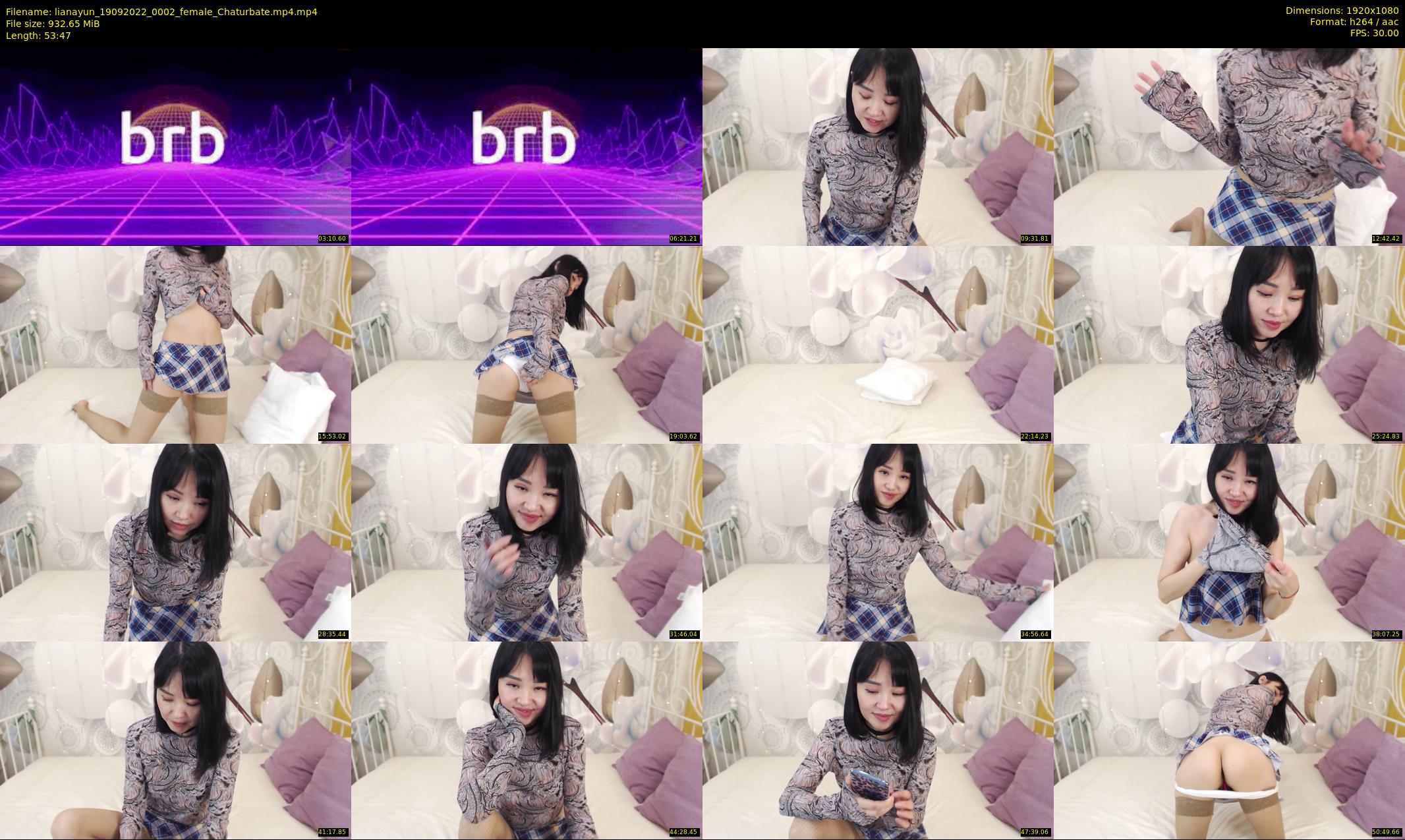 lianayun — 54 minute Chaturbate female cam show recording, 1080p, Sep 19, 2022