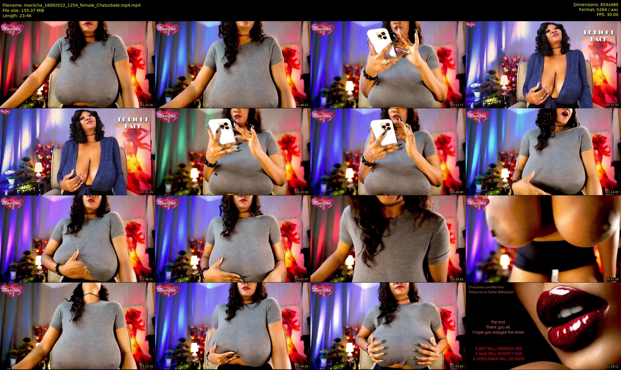 mariicha — 24 minute Chaturbate female cam show recording, 480p, Sep 18, 2022