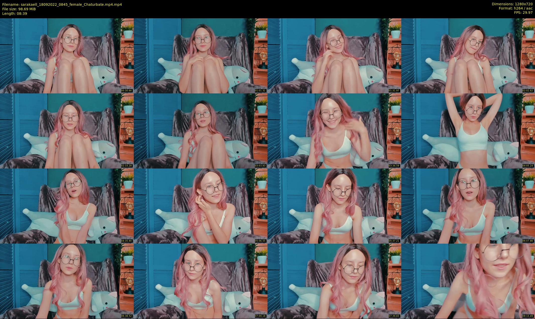 sarakaell — 9 minute Chaturbate female cam show recording, 720p, Sep 18, 2022