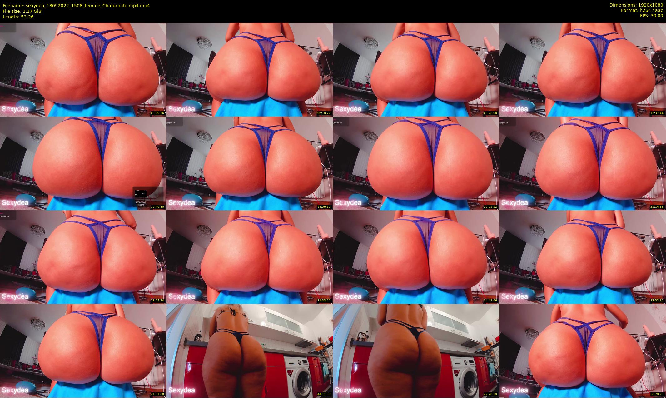 sexydea — 54 minute Chaturbate female cam show recording, 1080p, Sep 18, 2022