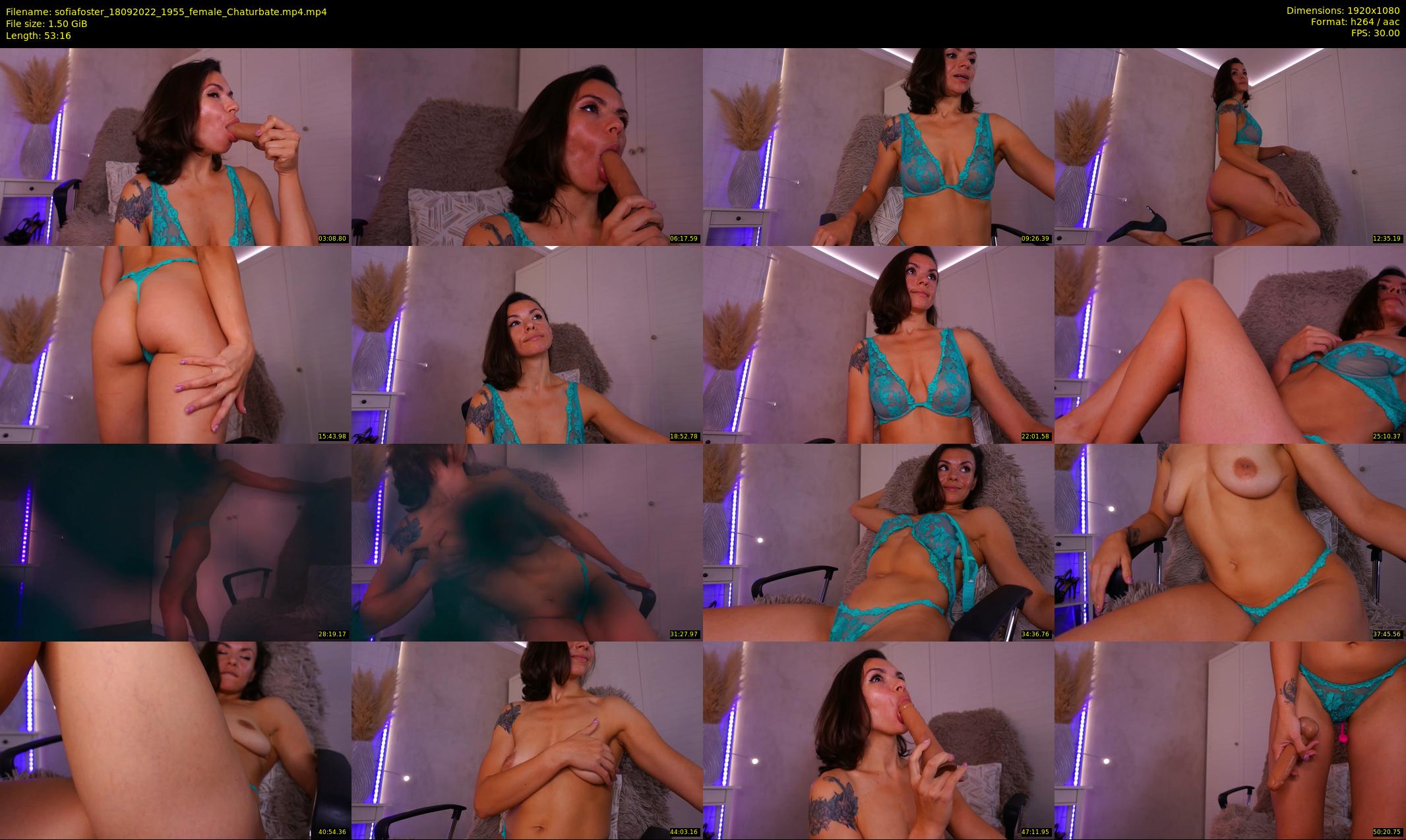 sofiafoster — 54 minute Chaturbate female cam show recording, 1080p, Sep 18, 2022