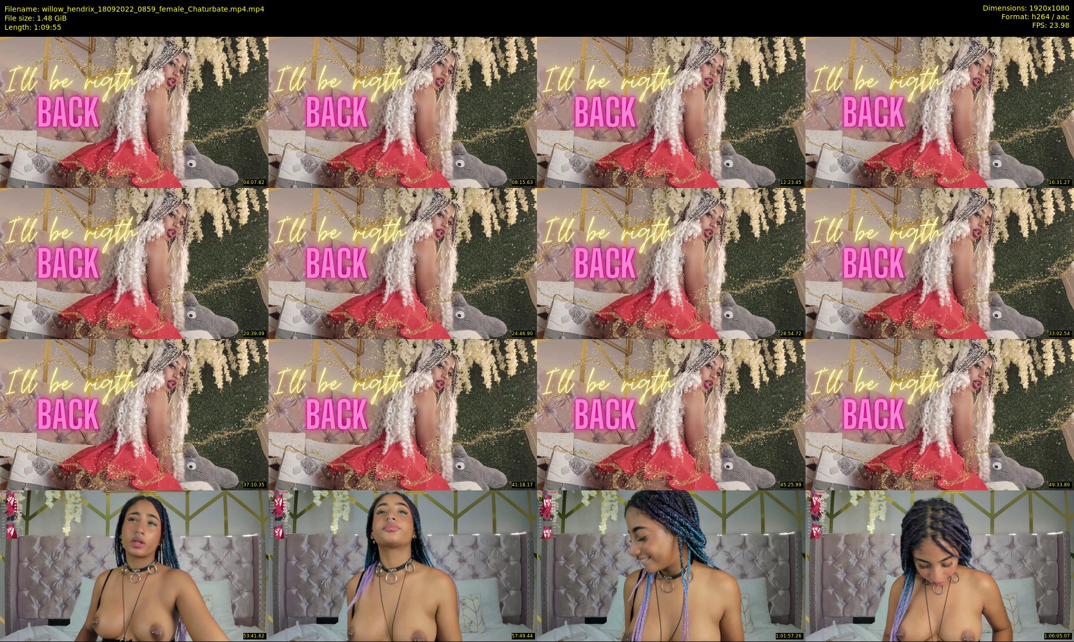 willow_hendrix — 70 minute Chaturbate female cam show recording, 1080p, Sep 18, 2022