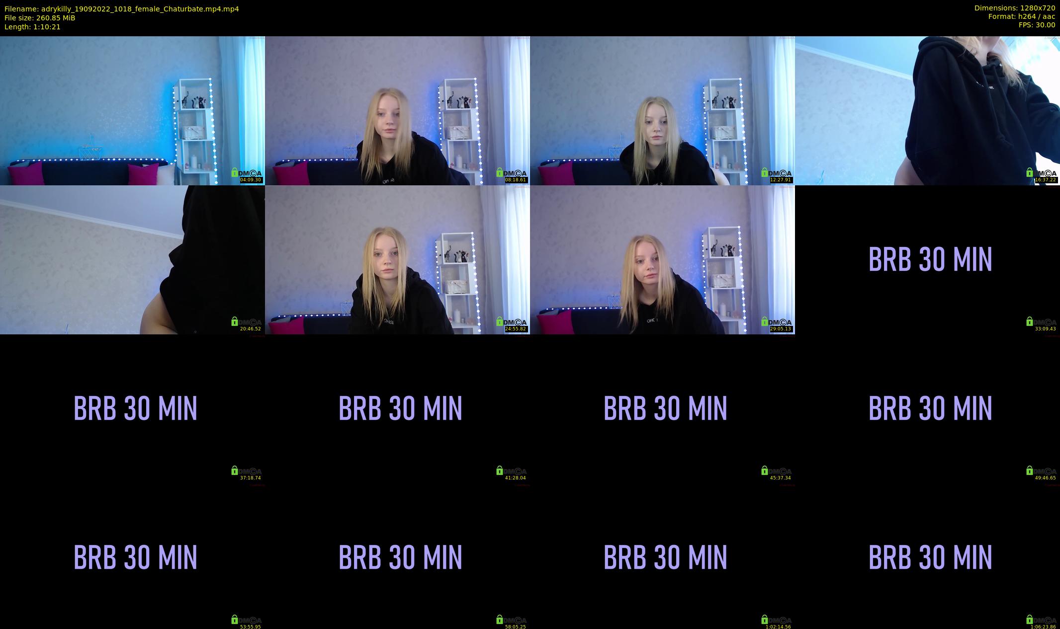 adrykilly — 71 minute Chaturbate female cam show recording, 720p, Sep 19, 2022