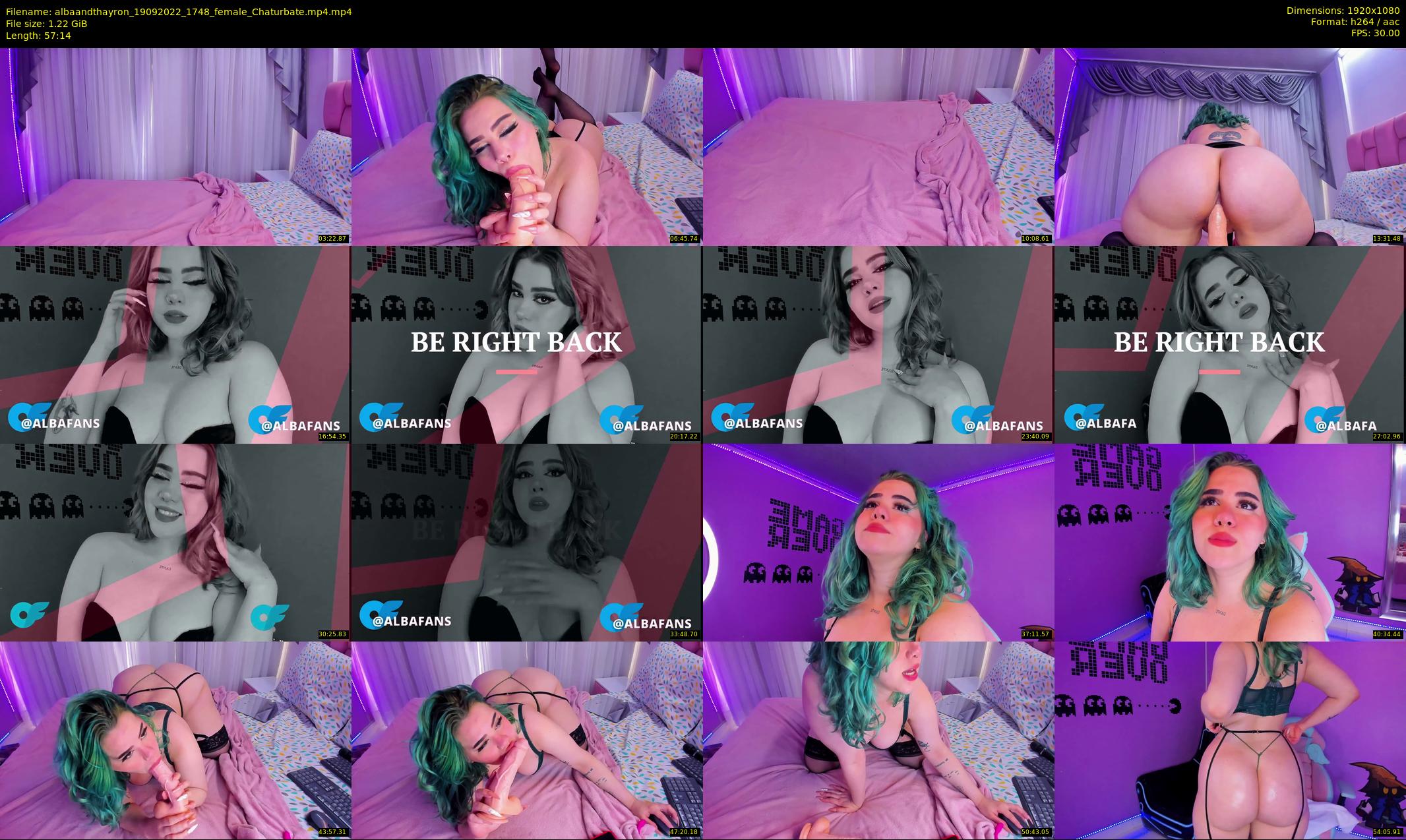 albaandthayron — 58 minute Chaturbate couple cam show recording, 1080p, Sep 19, 2022