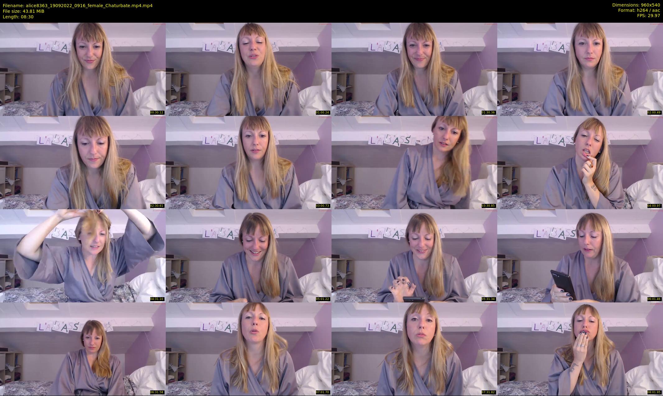 alice8363 — 9 minute Chaturbate female cam show recording, 480p, Sep 19, 2022