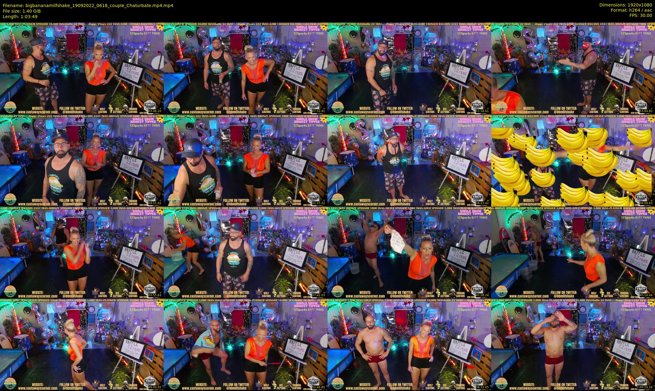 bigbananamilfshake — 64 minute Chaturbate couple cam show recording, 1080p, Sep 19, 2022