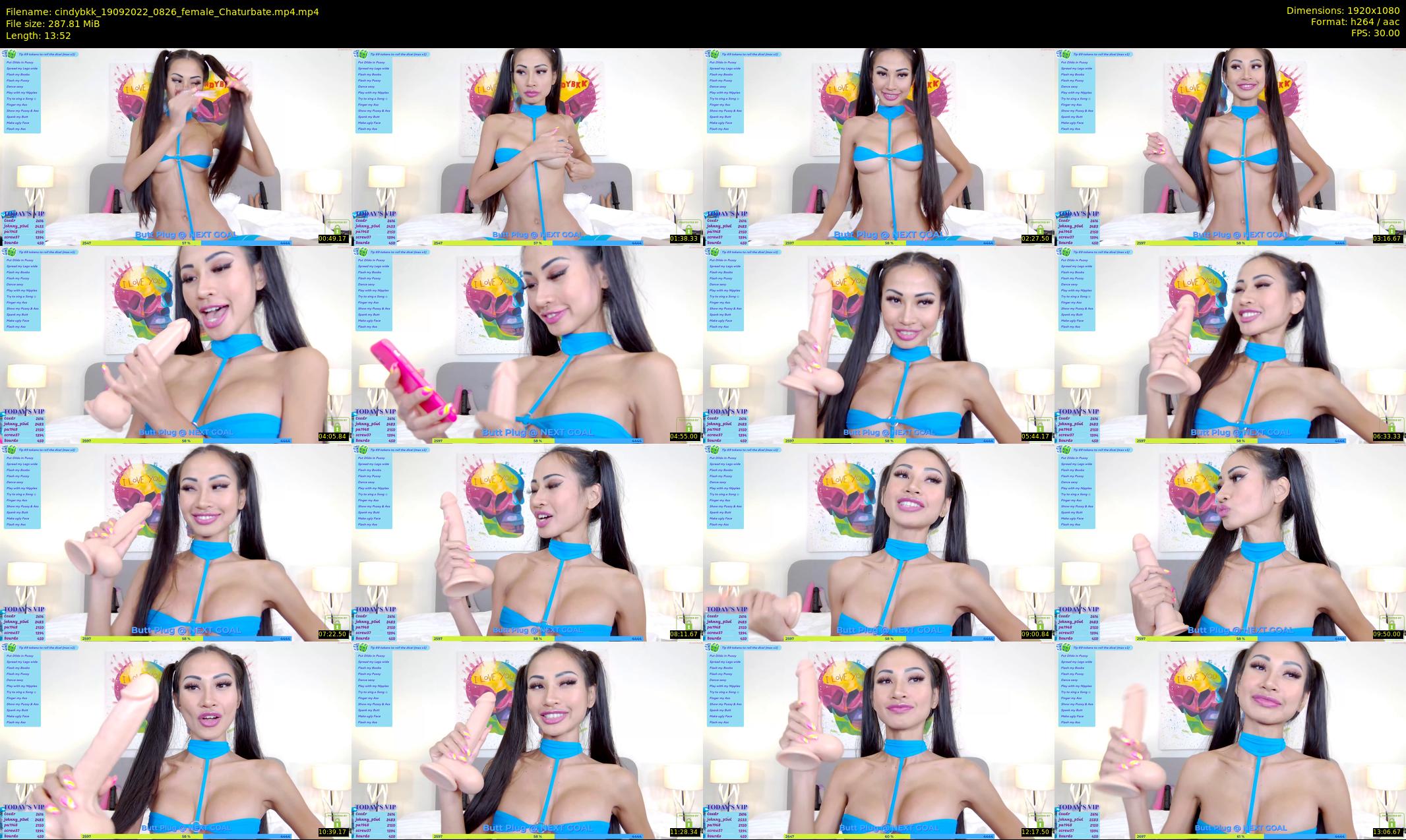 cindybkk — 14 minute Chaturbate female cam show recording, 1080p, Sep 19, 2022