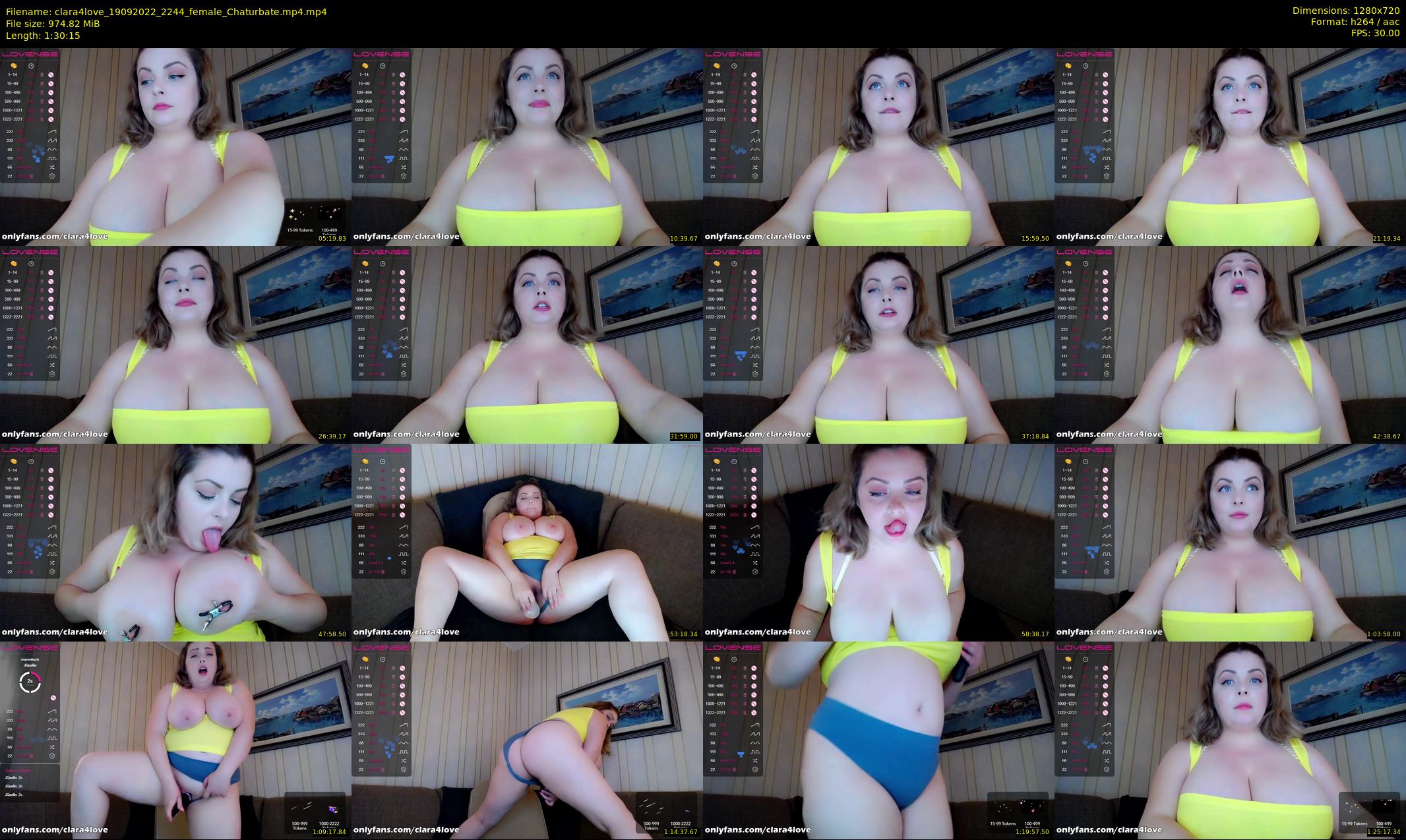 clara4love — 91 minute Chaturbate female cam show recording, 720p, Sep 19, 2022