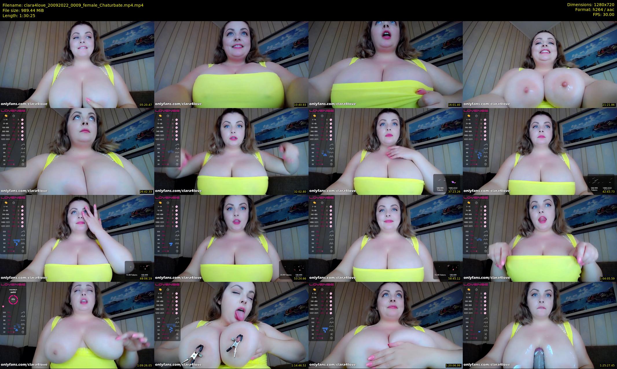 clara4love — 91 minute Chaturbate female cam show recording, 720p, Sep 20, 2022