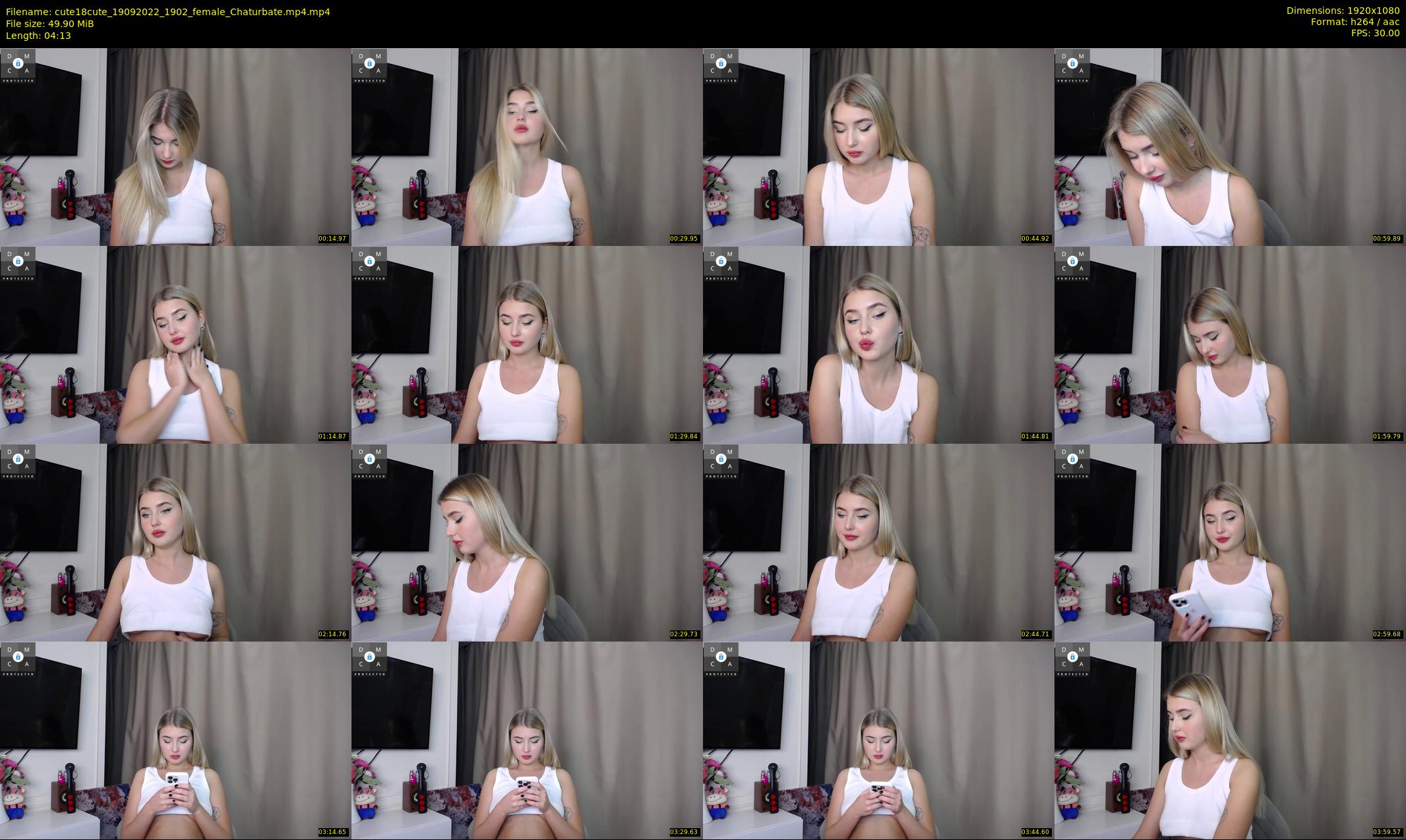 cute18cute — 5 minute Chaturbate female cam show recording, 1080p, Sep 19, 2022