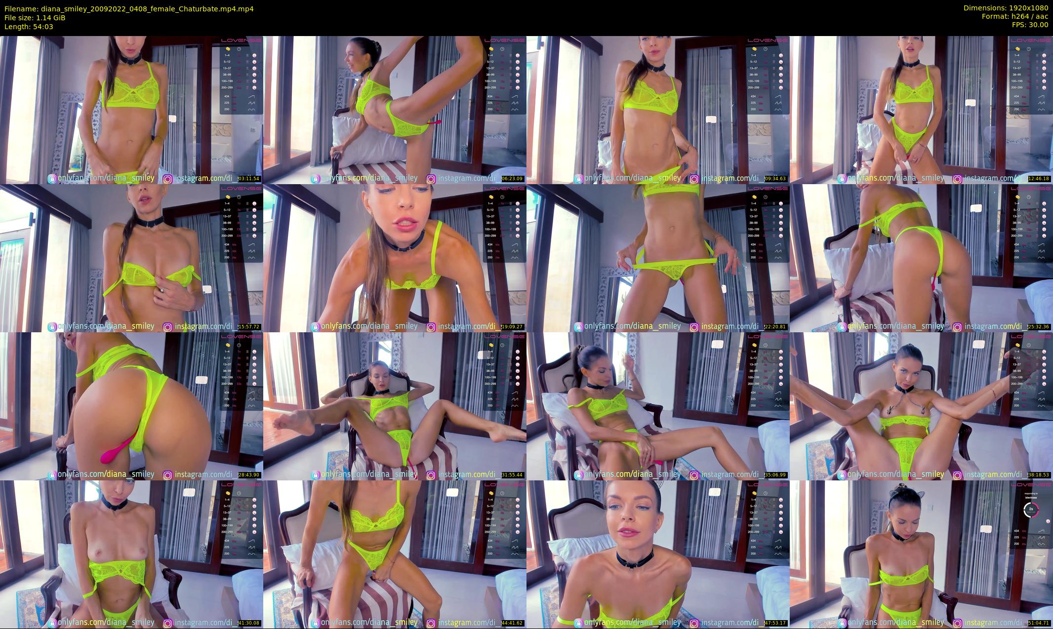 diana_smiley — 55 minute Chaturbate female cam show recording, 1080p, Sep 20, 2022