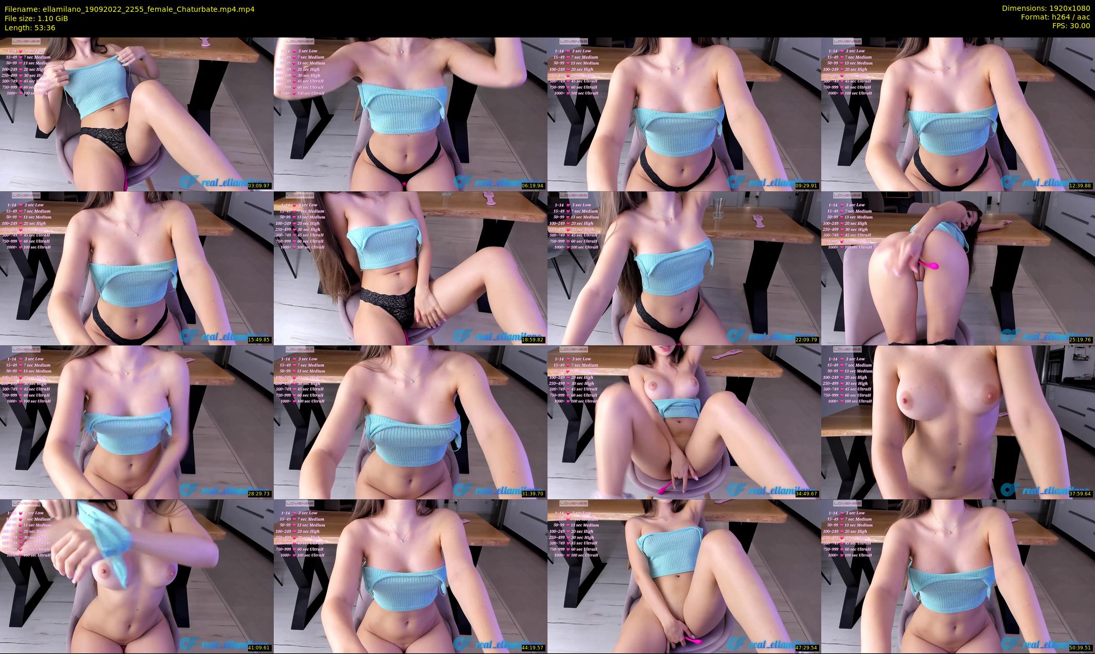 ellamilano — 54 minute Chaturbate female cam show recording, 1080p, Sep 19, 2022