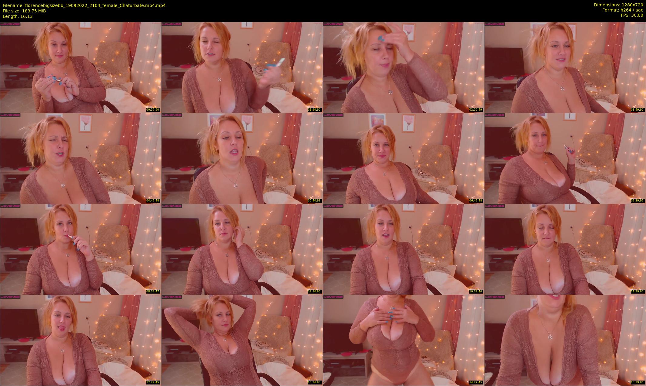 florencebigsizebb — 17 minute Chaturbate female cam show recording, 720p, Sep 19, 2022
