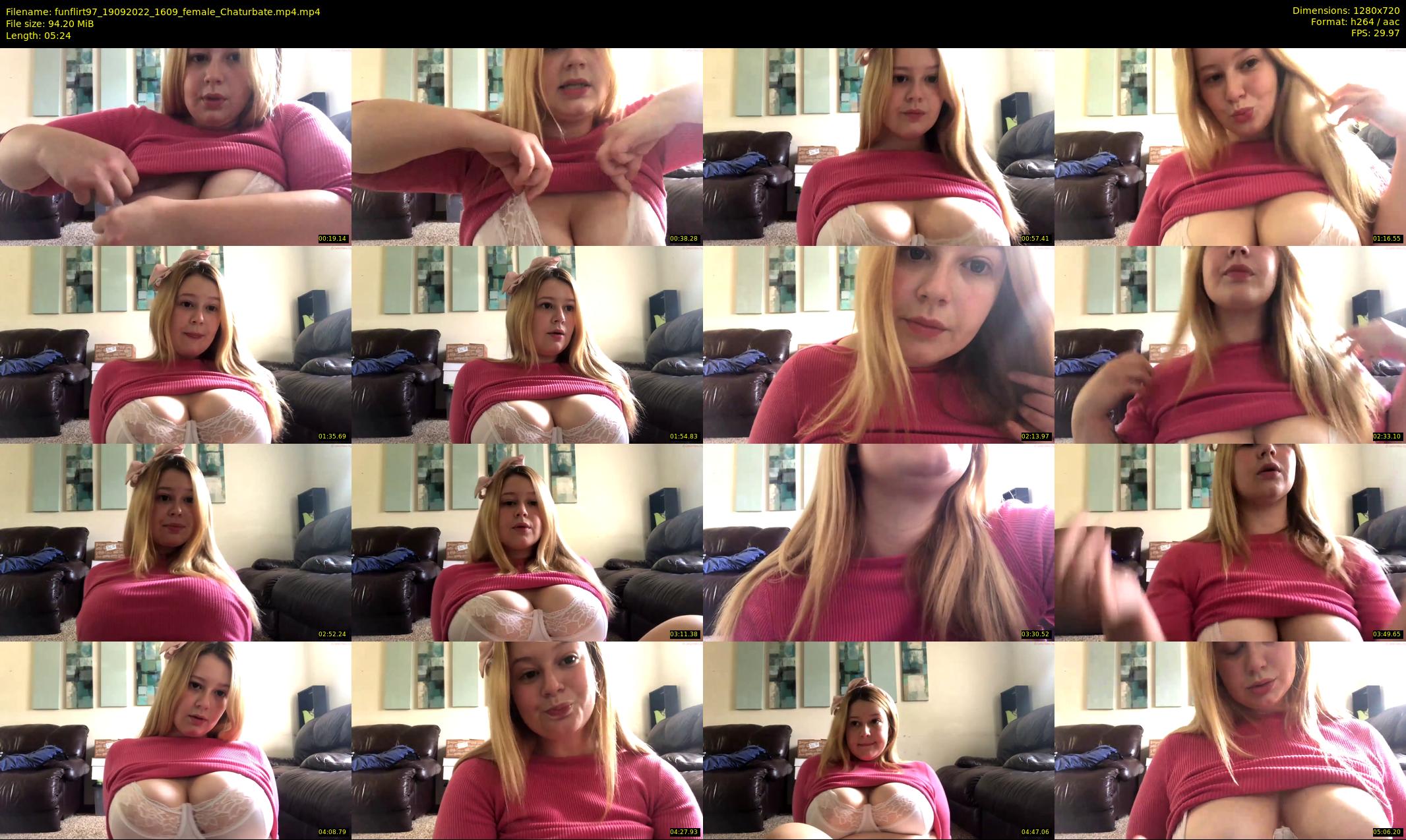 funflirt97 — 6 minute Chaturbate female cam show recording, 720p, Sep 19, 2022