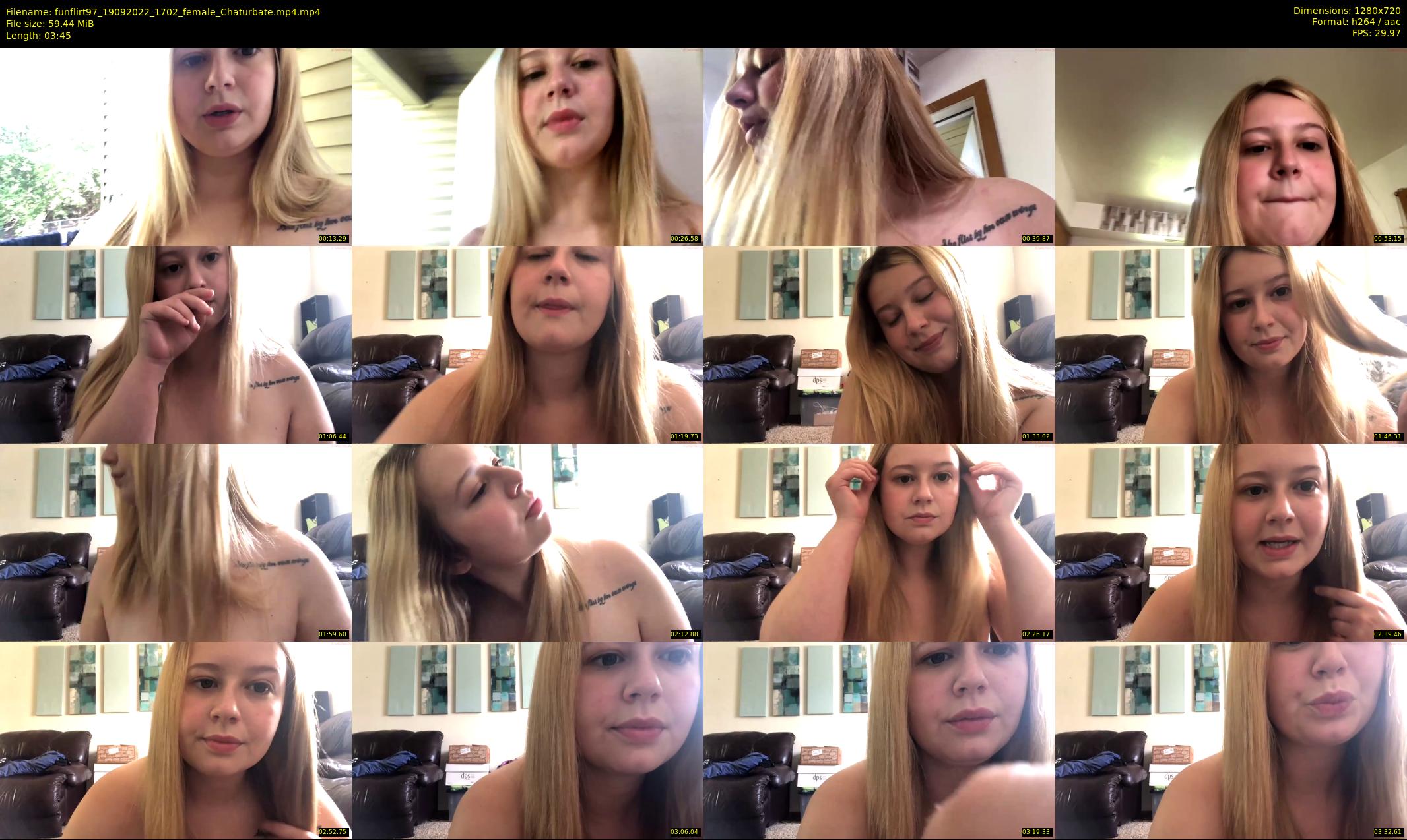 funflirt97 — 4 minute Chaturbate female cam show recording, 720p, Sep 19, 2022