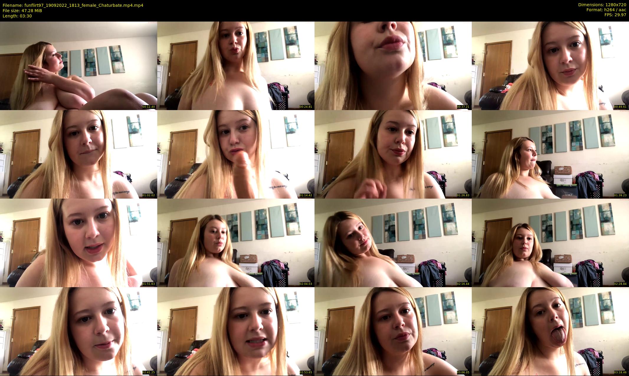 funflirt97 — 4 minute Chaturbate female cam show recording, 720p, Sep 19, 2022